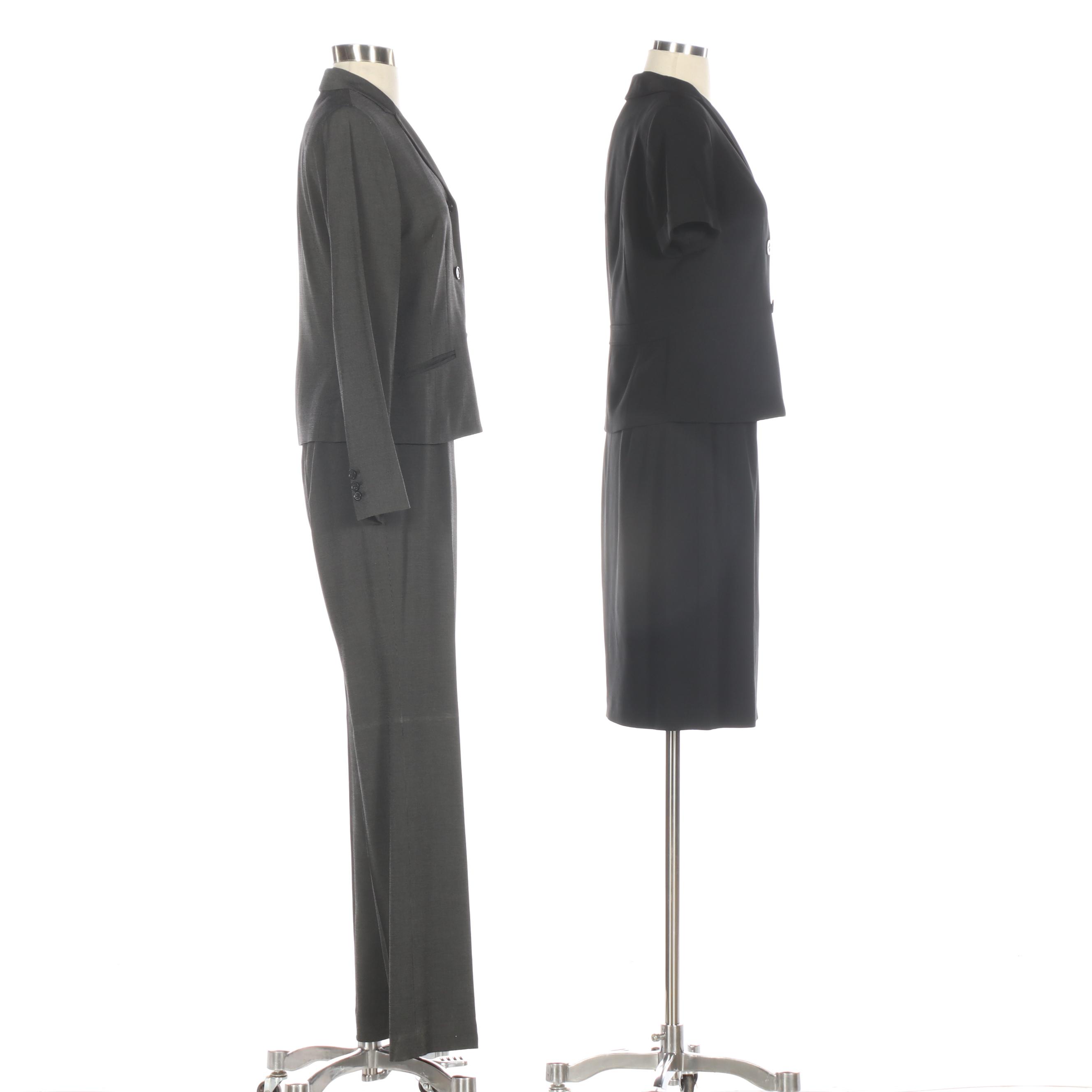 Ann Taylor Skirt Suit with Short Sleeve Jacket and Pant Suit