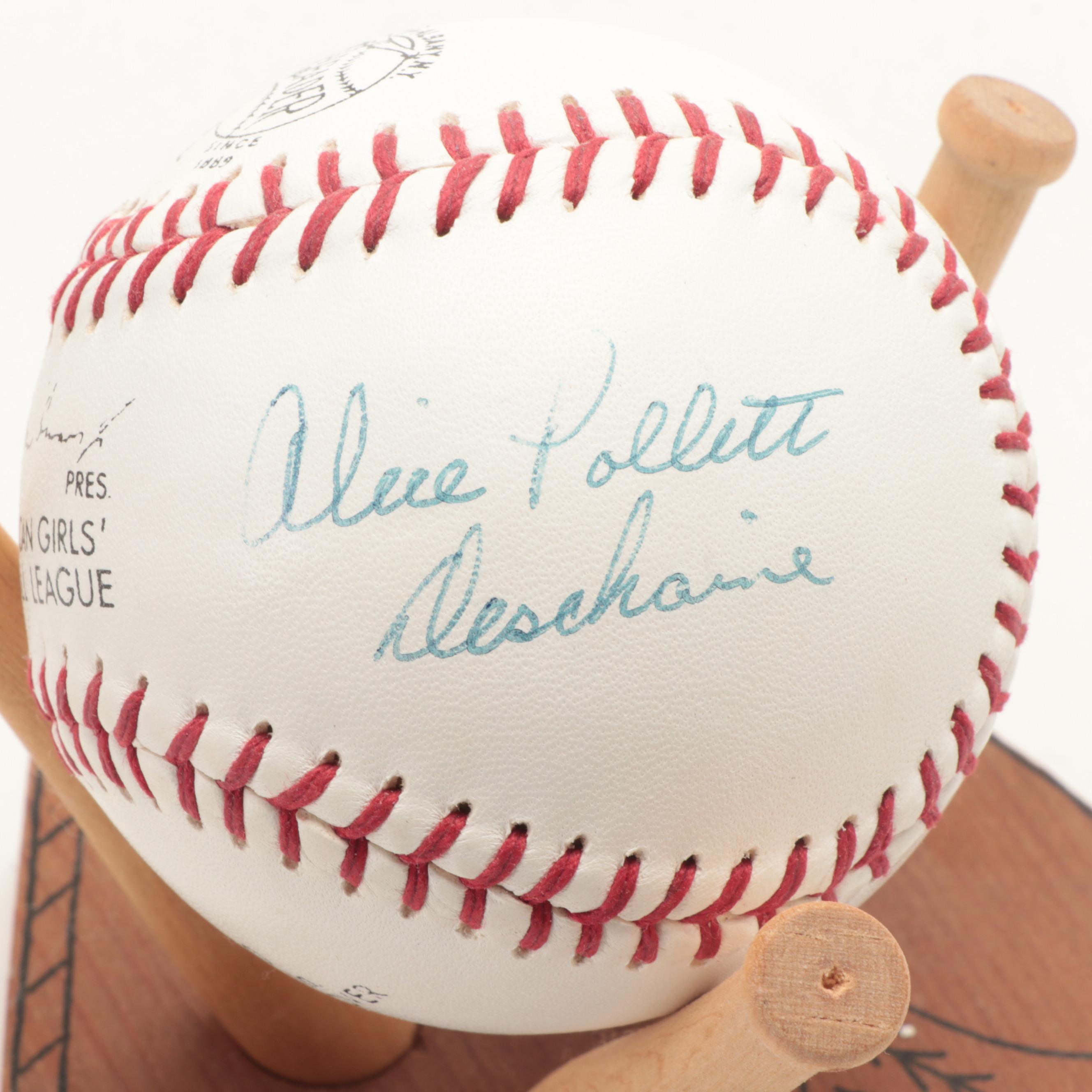 Gertrude Dunn, Alice Pollitt, Joan Berger, Virginia Manina Signed Baseball, More