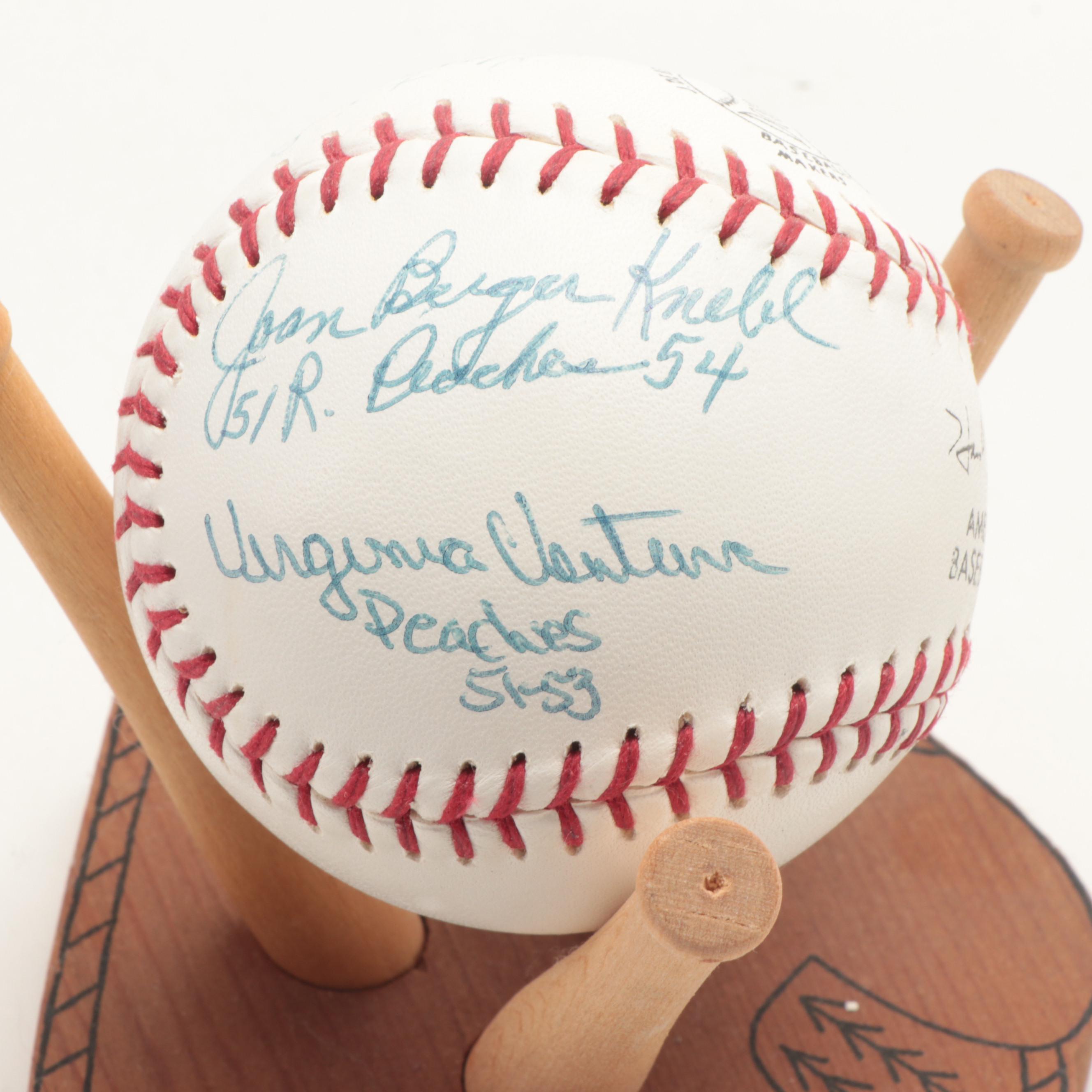 Gertrude Dunn, Alice Pollitt, Joan Berger, Virginia Manina Signed Baseball, More