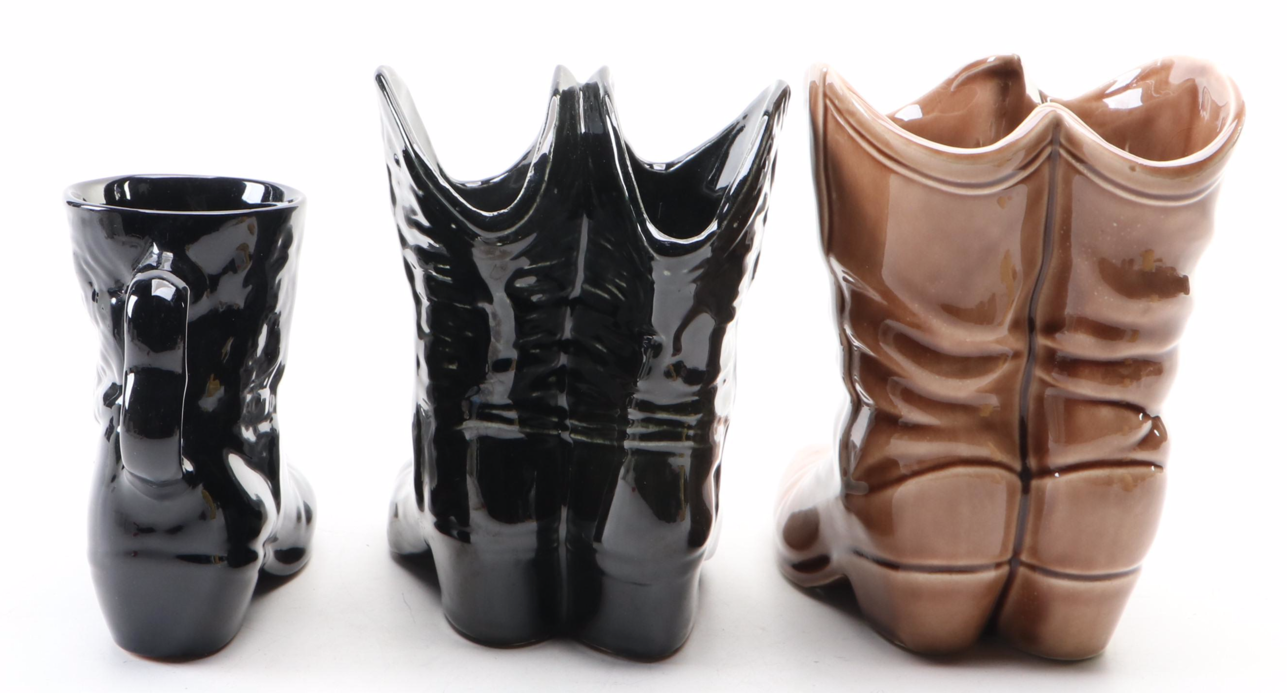 McCoy Pottery and Other Boot Shaped Planters and Mug