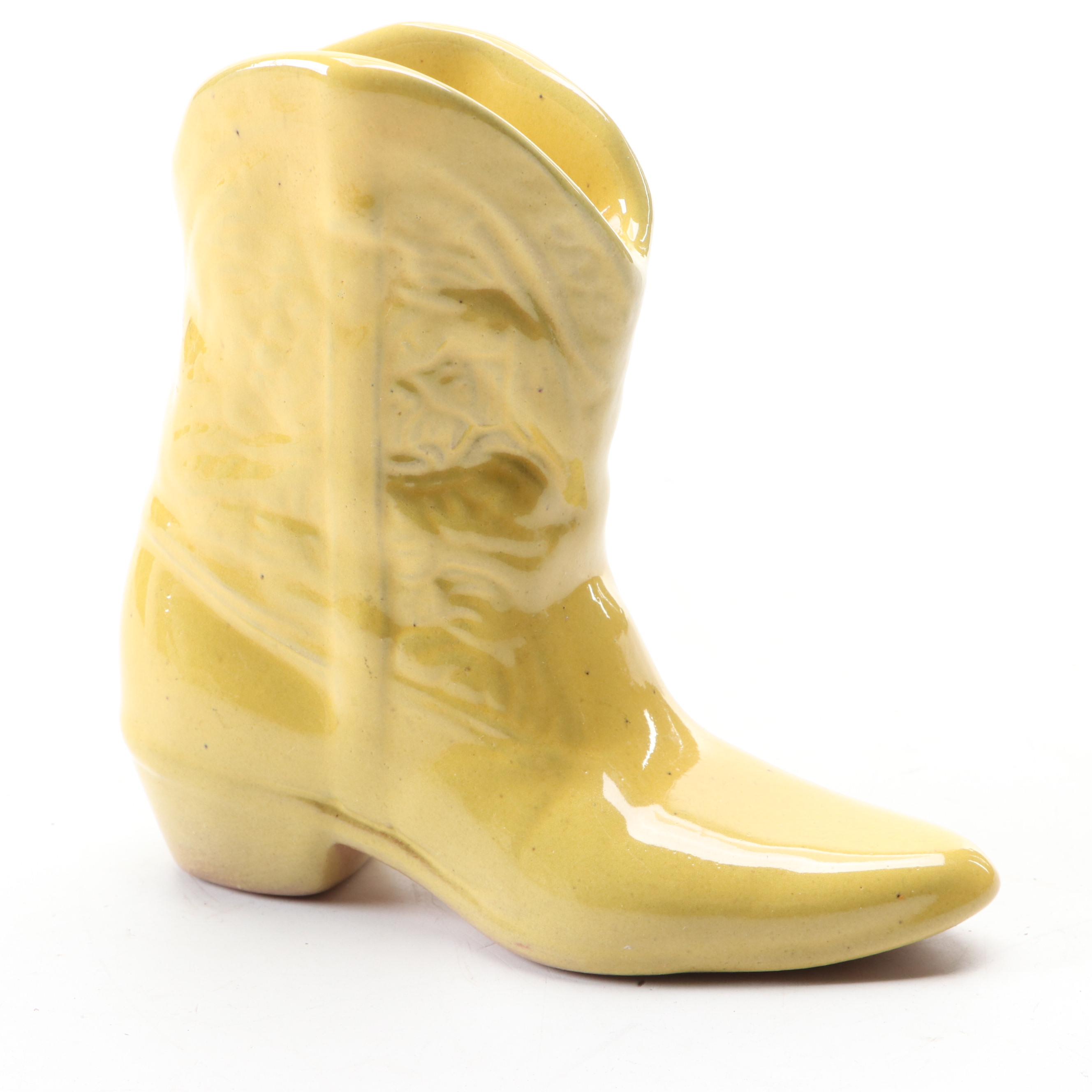 McCoy Pottery and Other Boot Shaped Planters and Mug