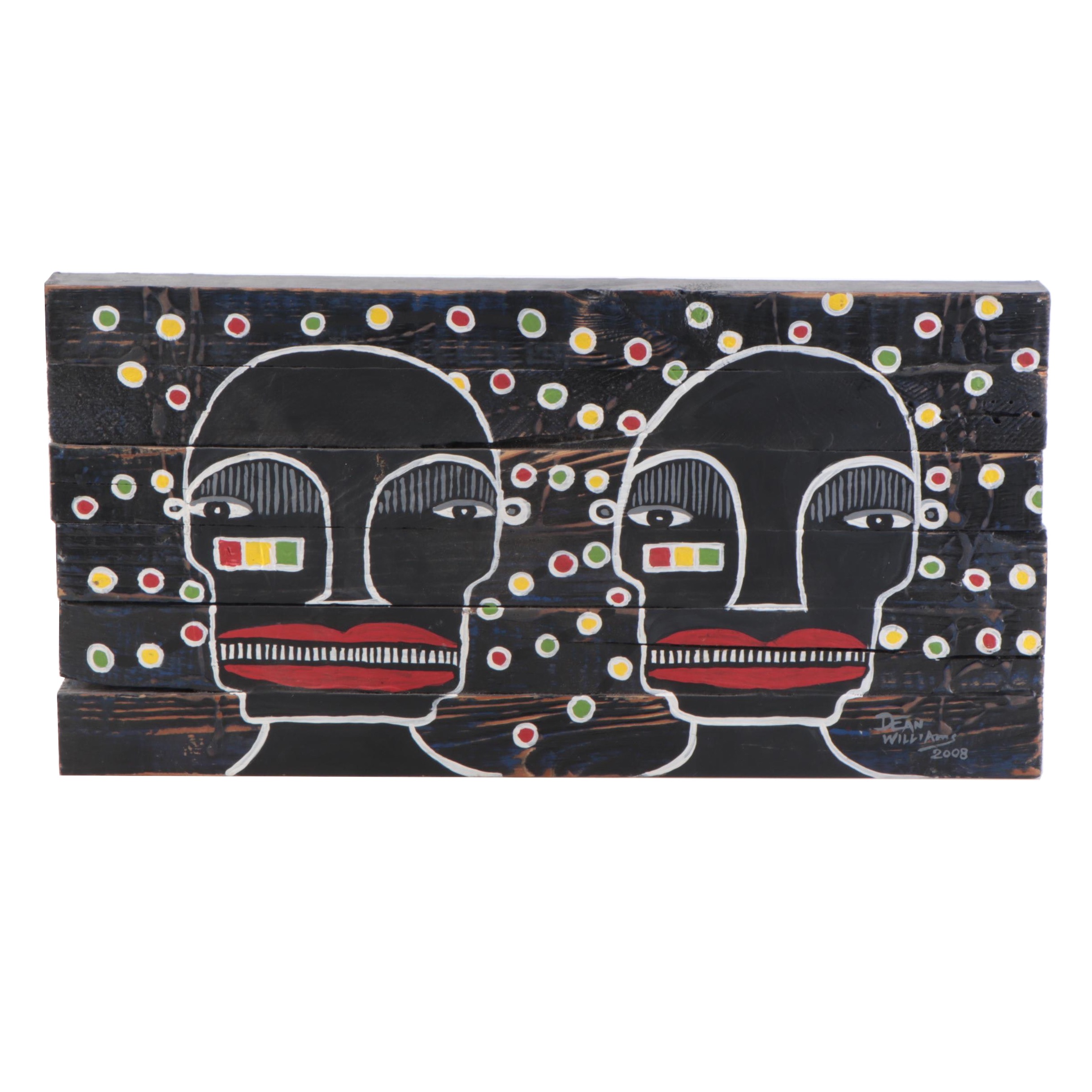 Dean Williams Folk Acrylic Painting "Dreadlocks," 2008