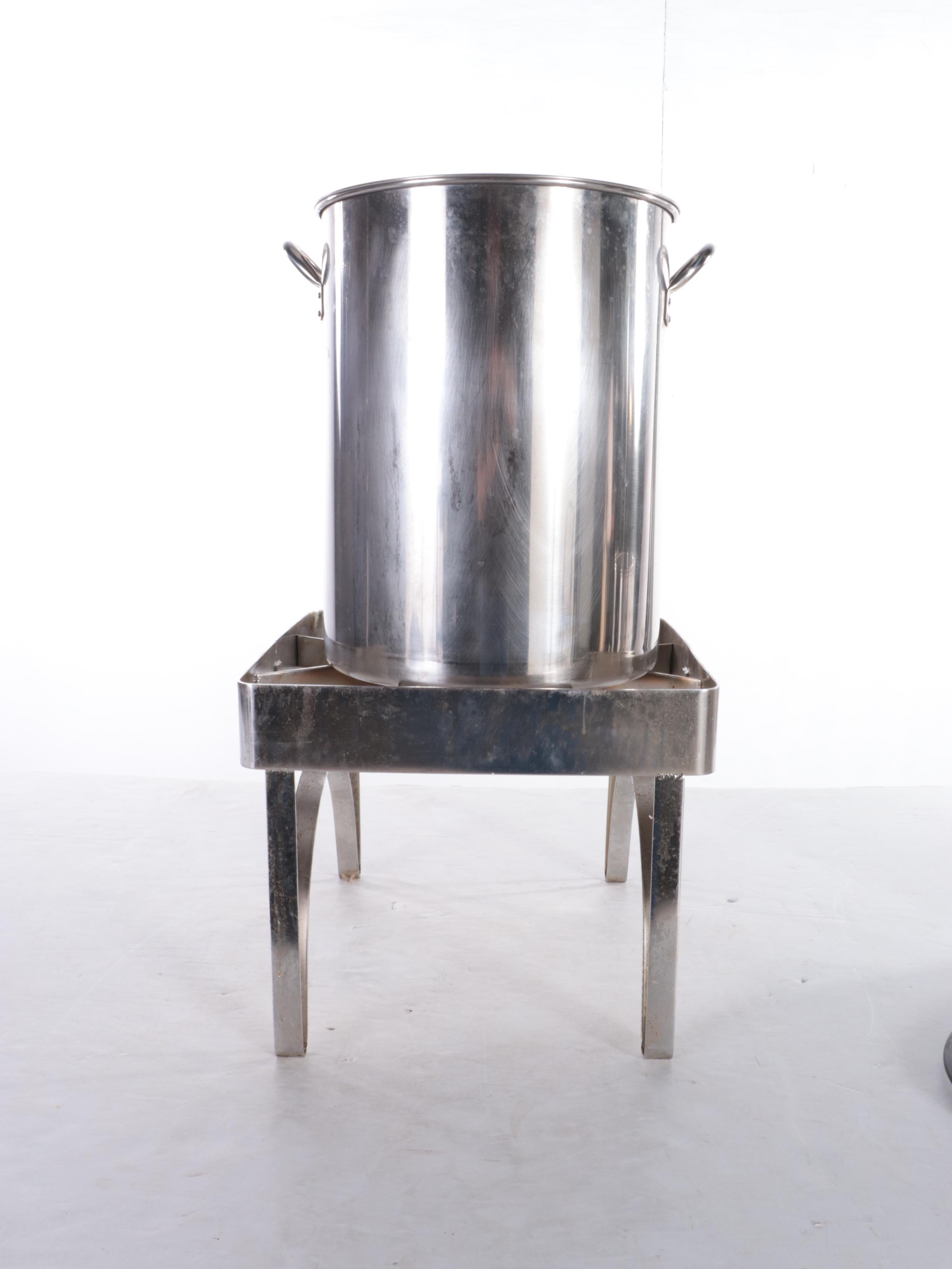 Infinity Glo Stainless Steel 32 Qt. Turkey Fryer and Stockpot Steamer Boiler