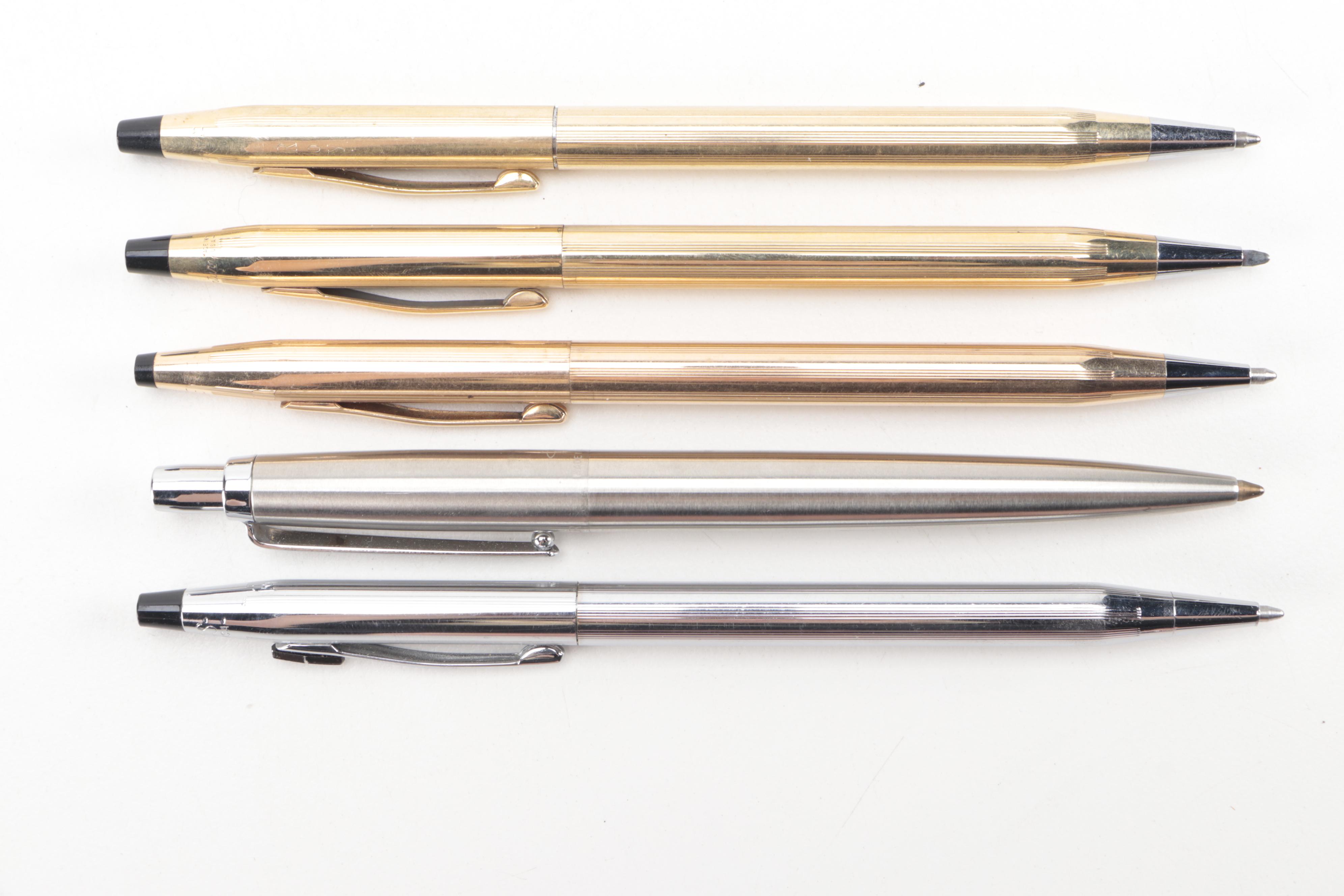 Cross Century and Other 10, 12 and 14K Gold Filled Cross Pencils and Pens