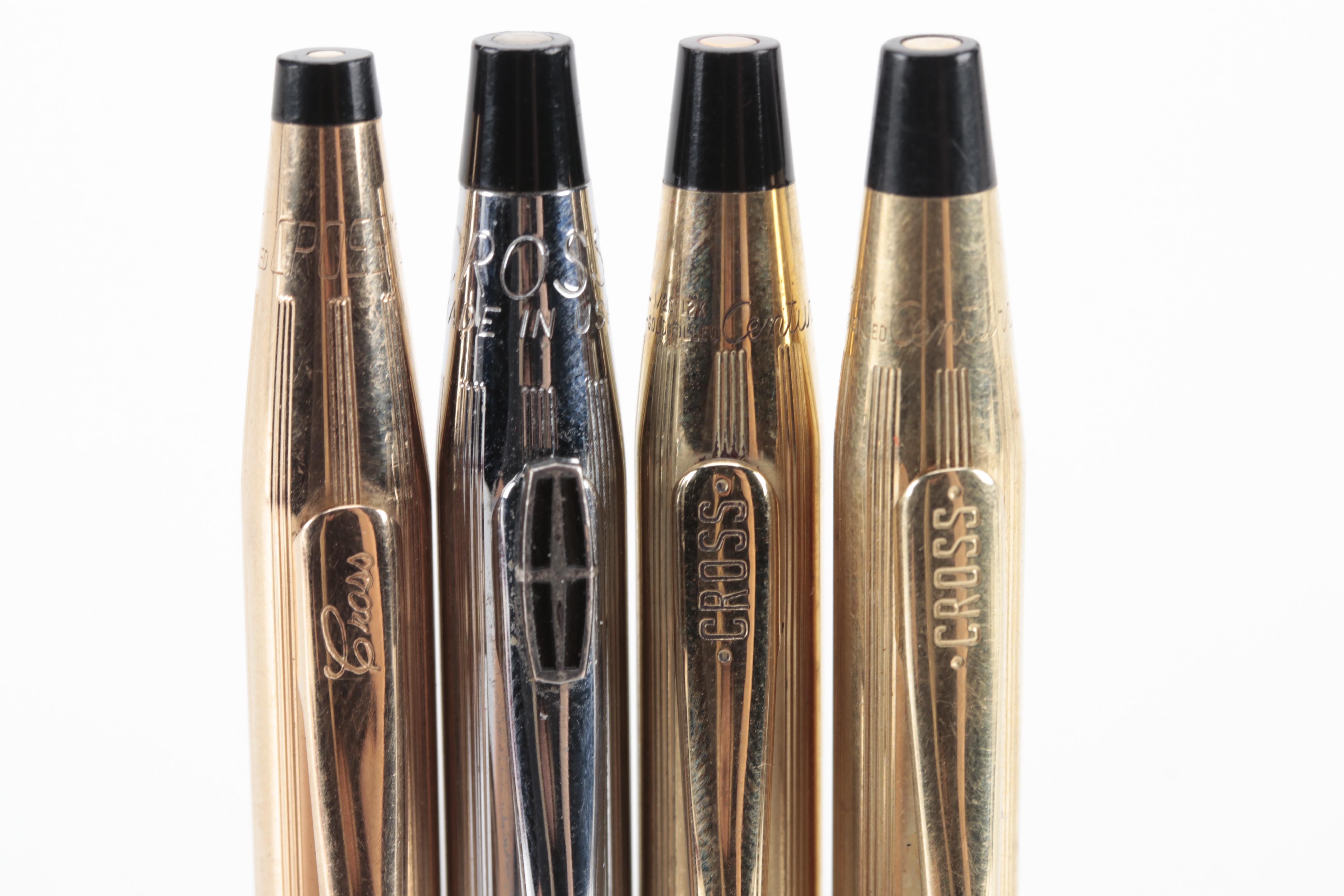Cross Century and Other 10, 12 and 14K Gold Filled Cross Pencils and Pens