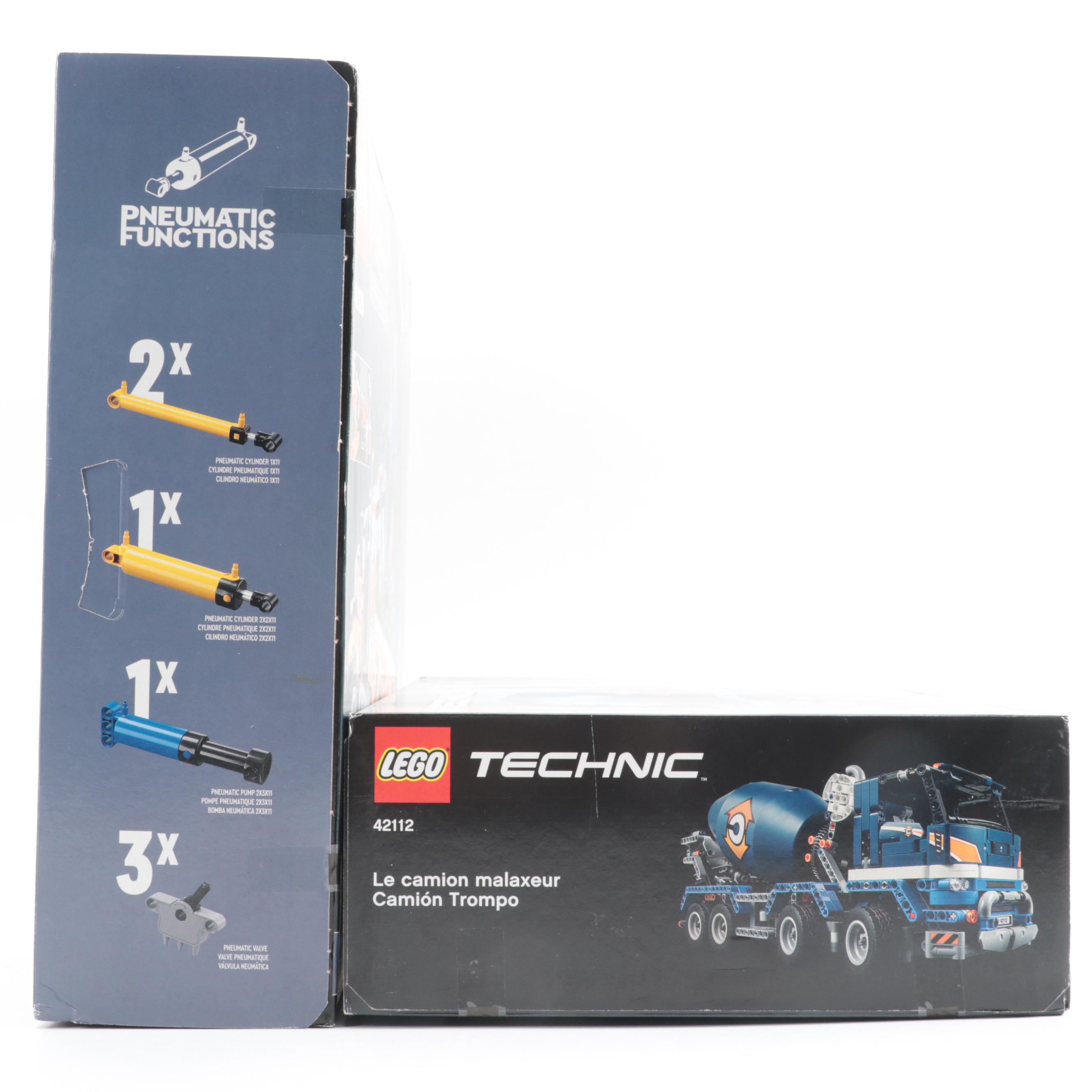 LEGO Technic Heavy-Duty Tow Truck and Concrete Mixer Truck Toy Sets