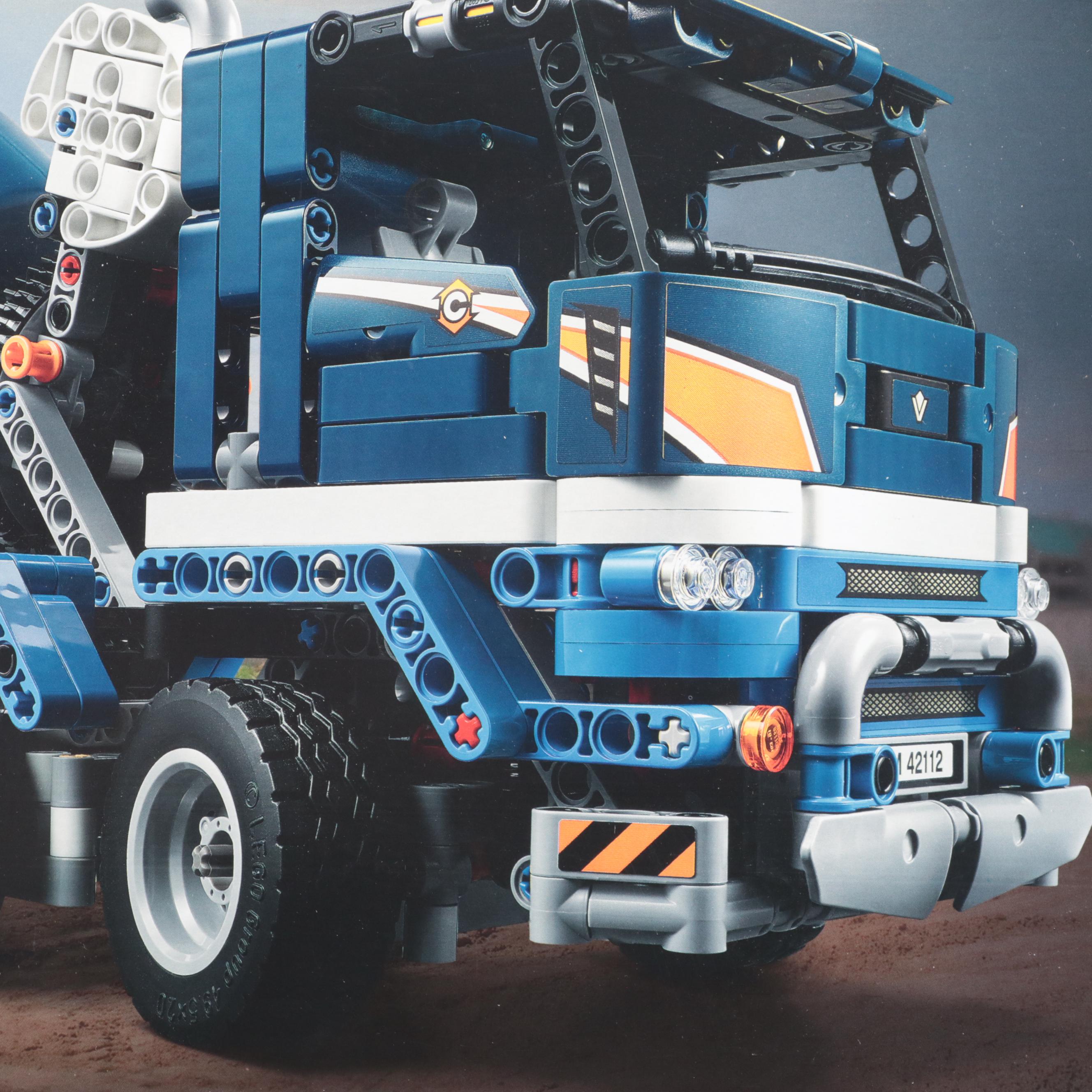 LEGO Technic Heavy-Duty Tow Truck and Concrete Mixer Truck Toy Sets