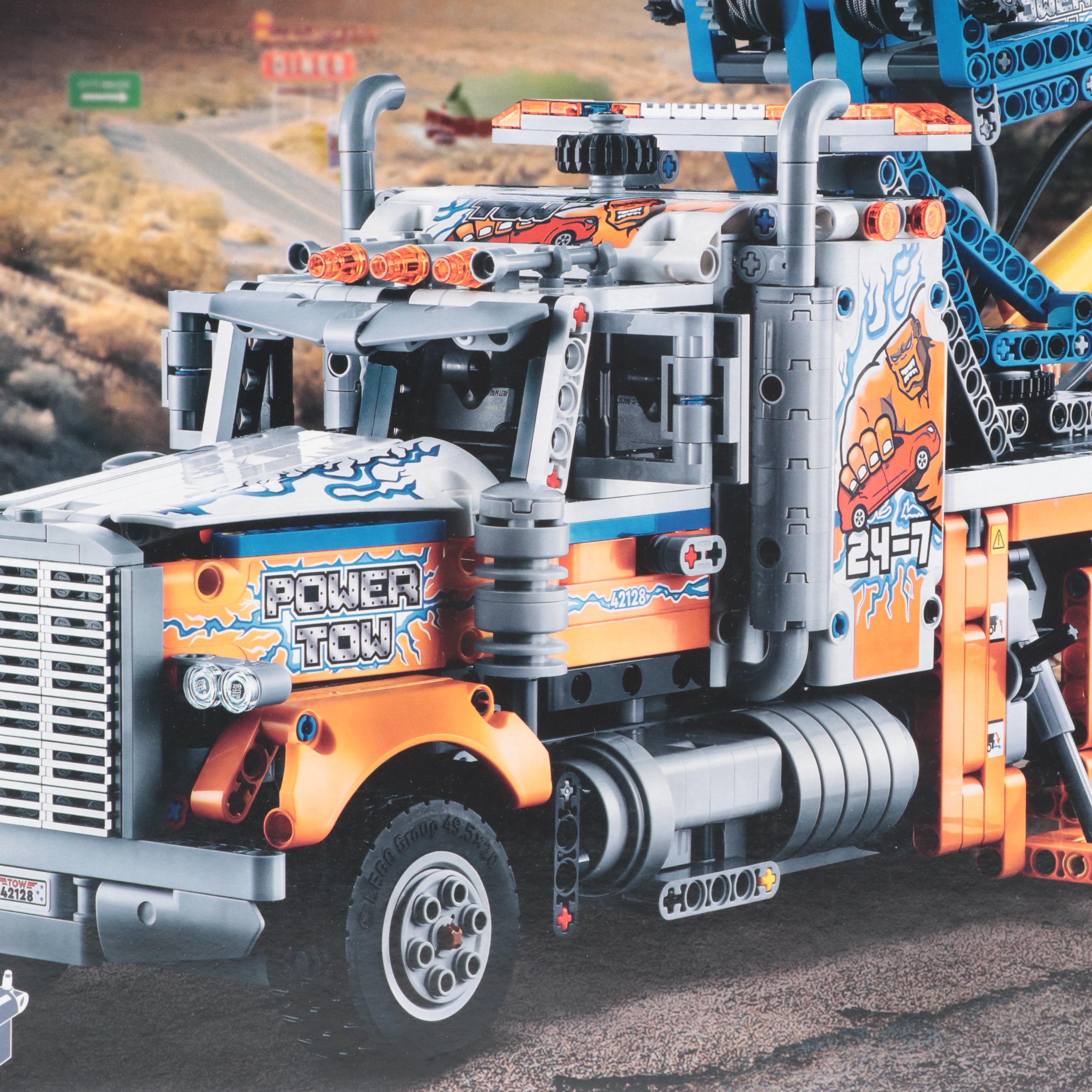 LEGO Technic Heavy-Duty Tow Truck and Concrete Mixer Truck Toy Sets