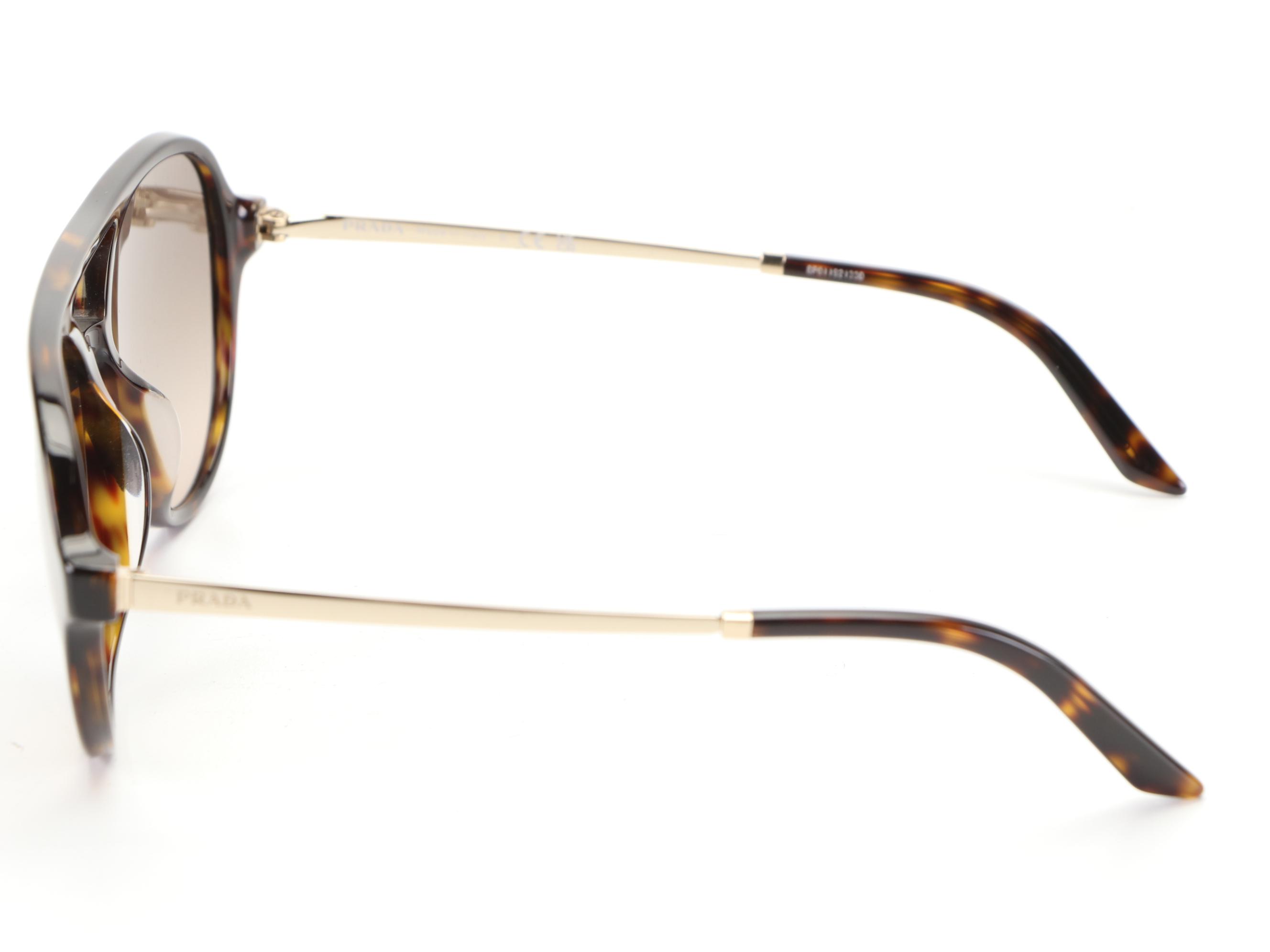 Prada SPR13W-F Sunglasses in Havana with Case and Box