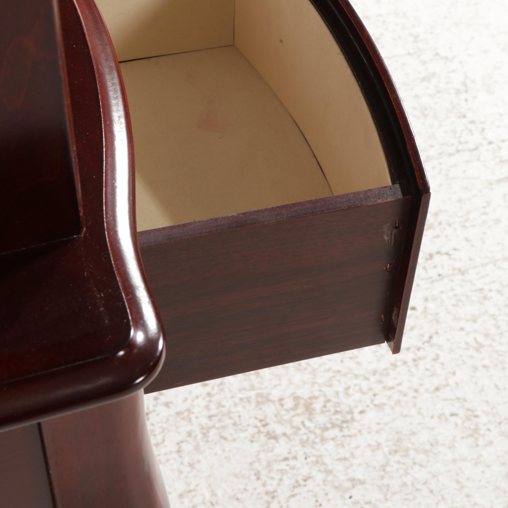 Queen Anne Style Cherry Jewelry Armoire