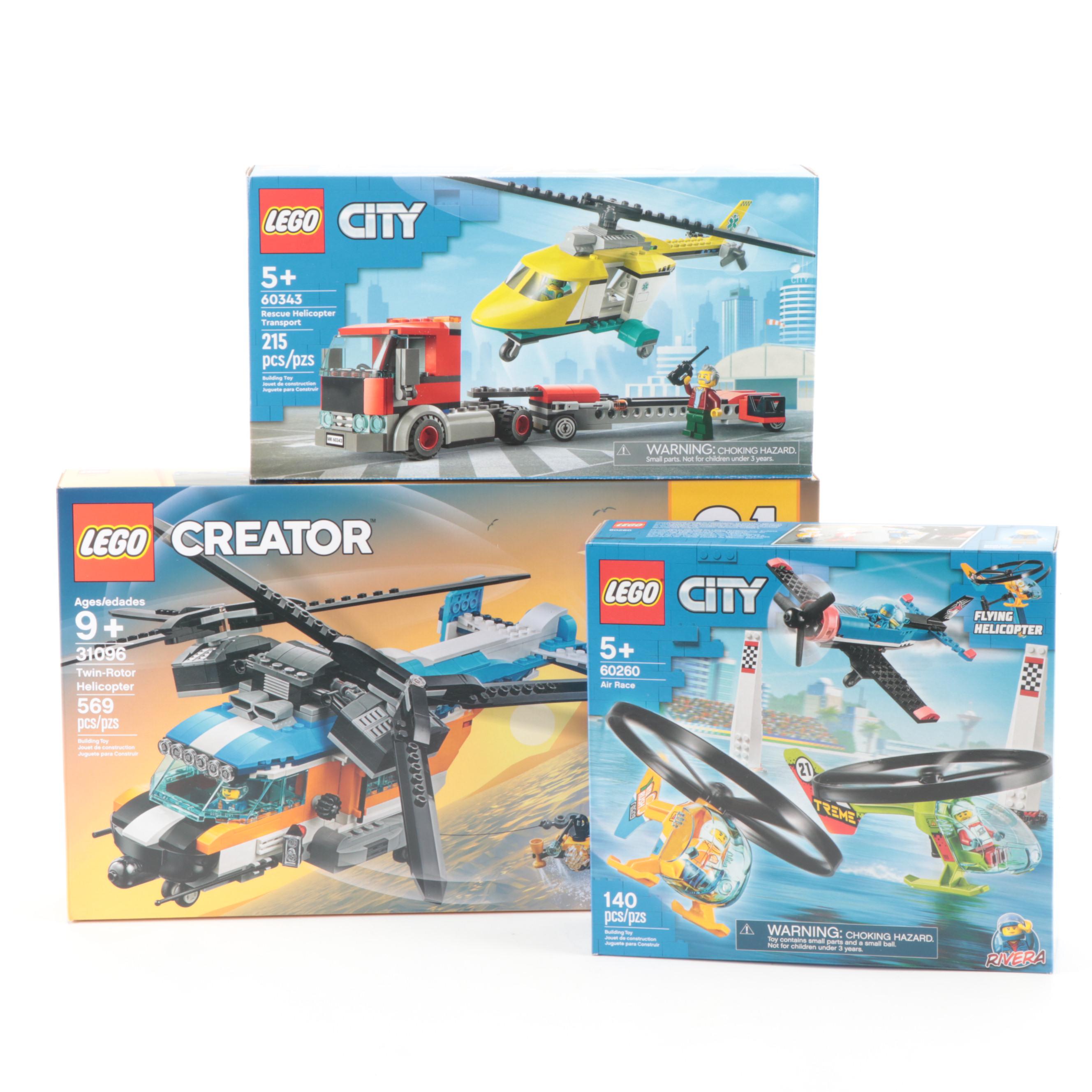 LEGO CITY and Creator Helicopter Building Kits