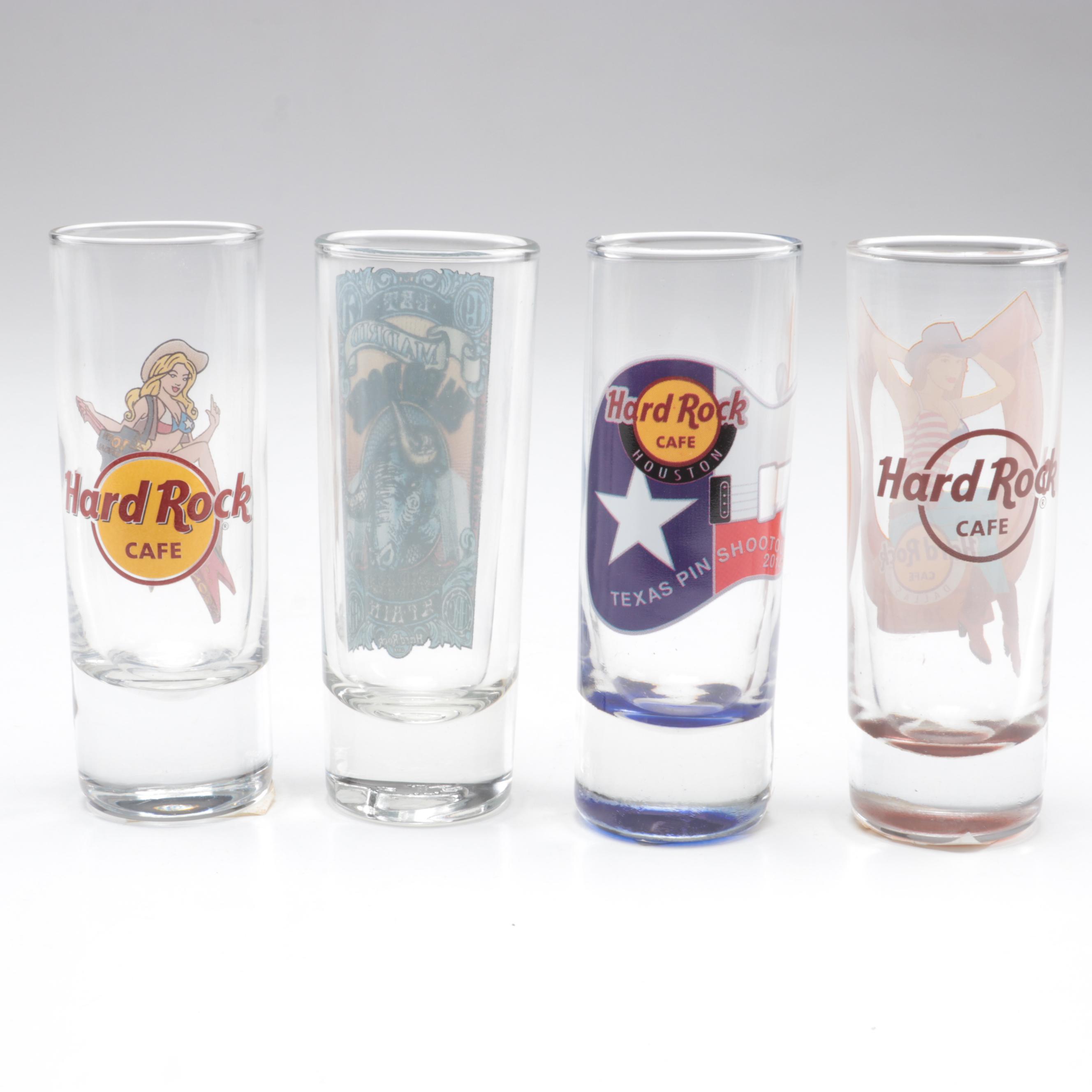 Hard Rock Cafe Souvenir Pint Glass and Shot Glasses