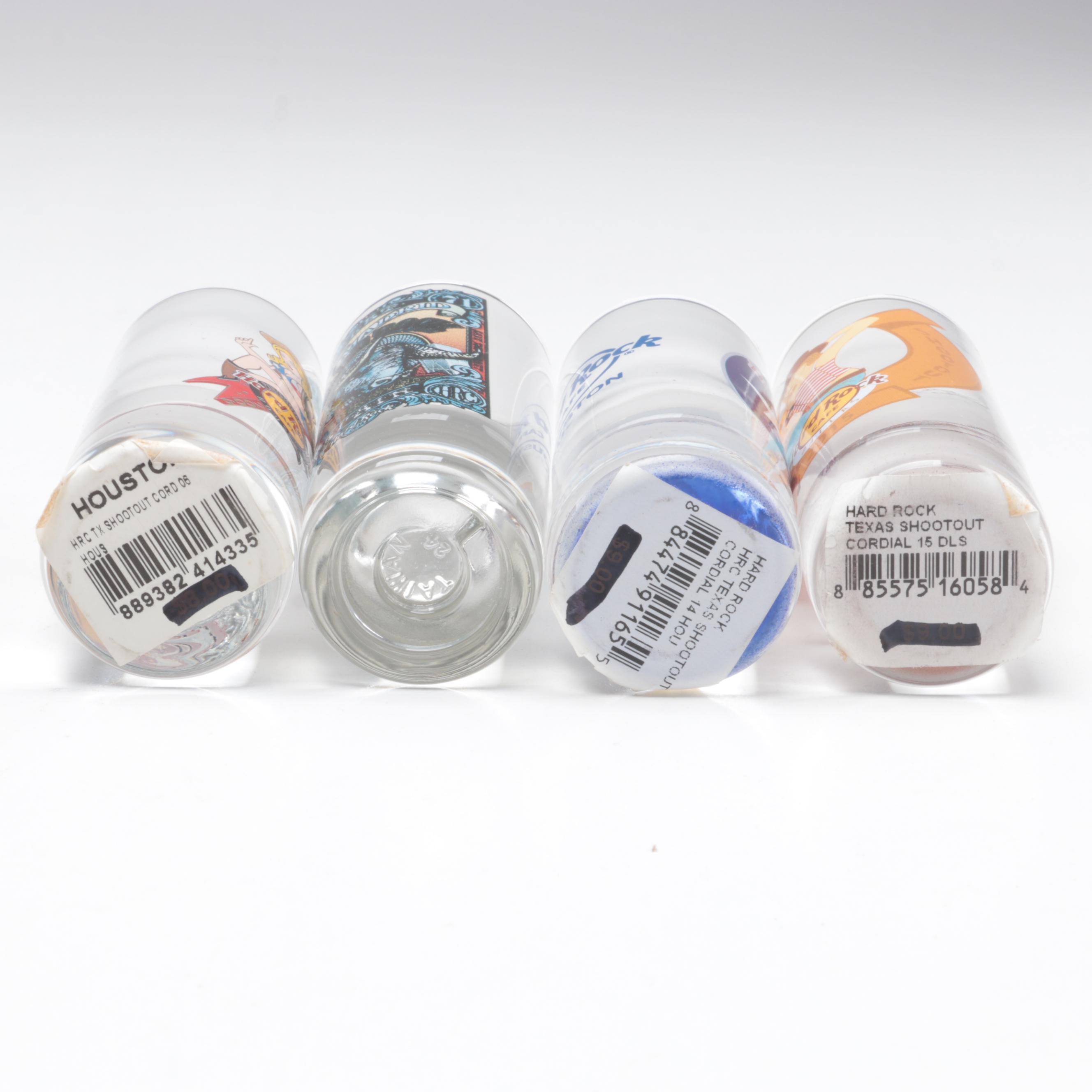 Hard Rock Cafe Souvenir Pint Glass and Shot Glasses