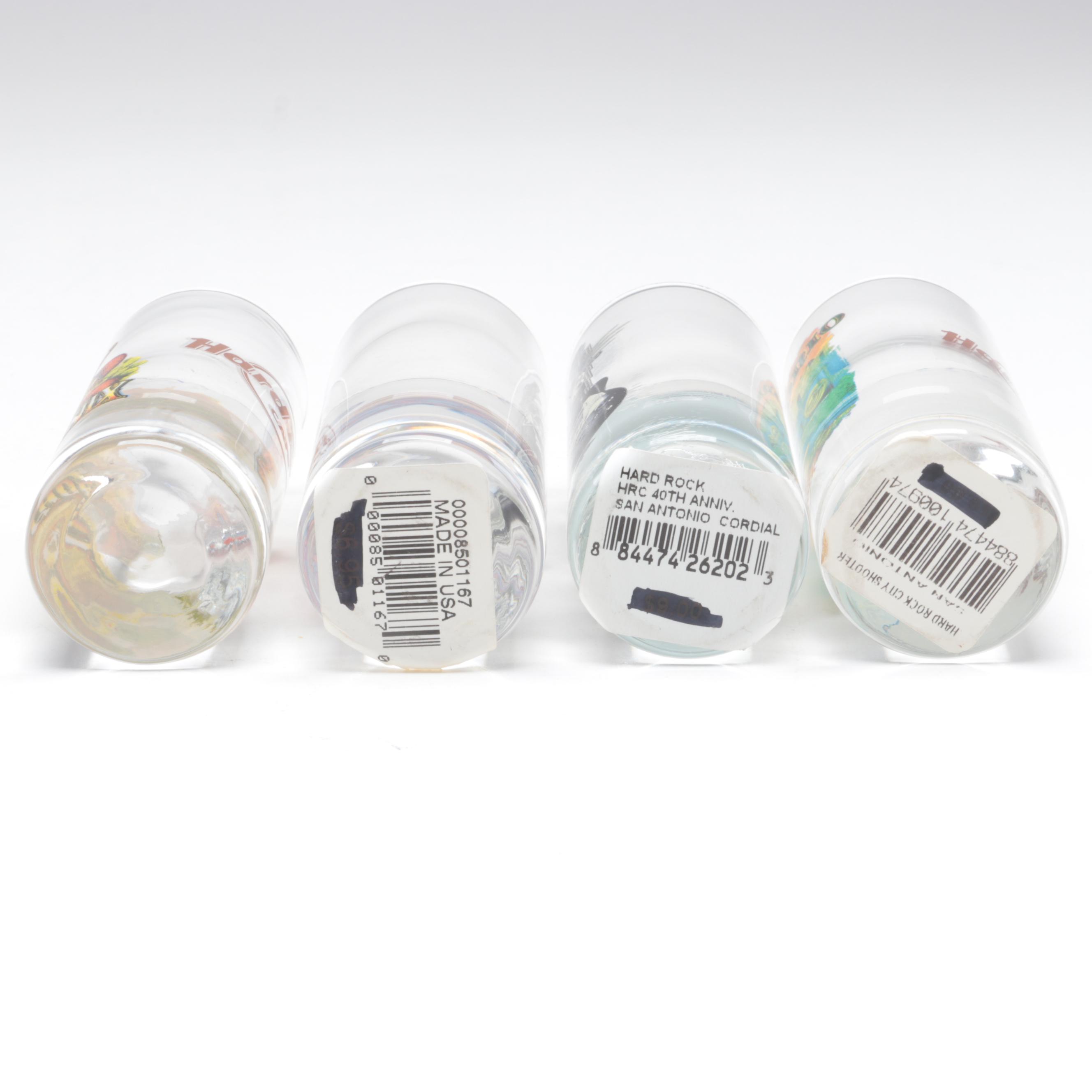 Hard Rock Cafe Souvenir Pint Glass and Shot Glasses