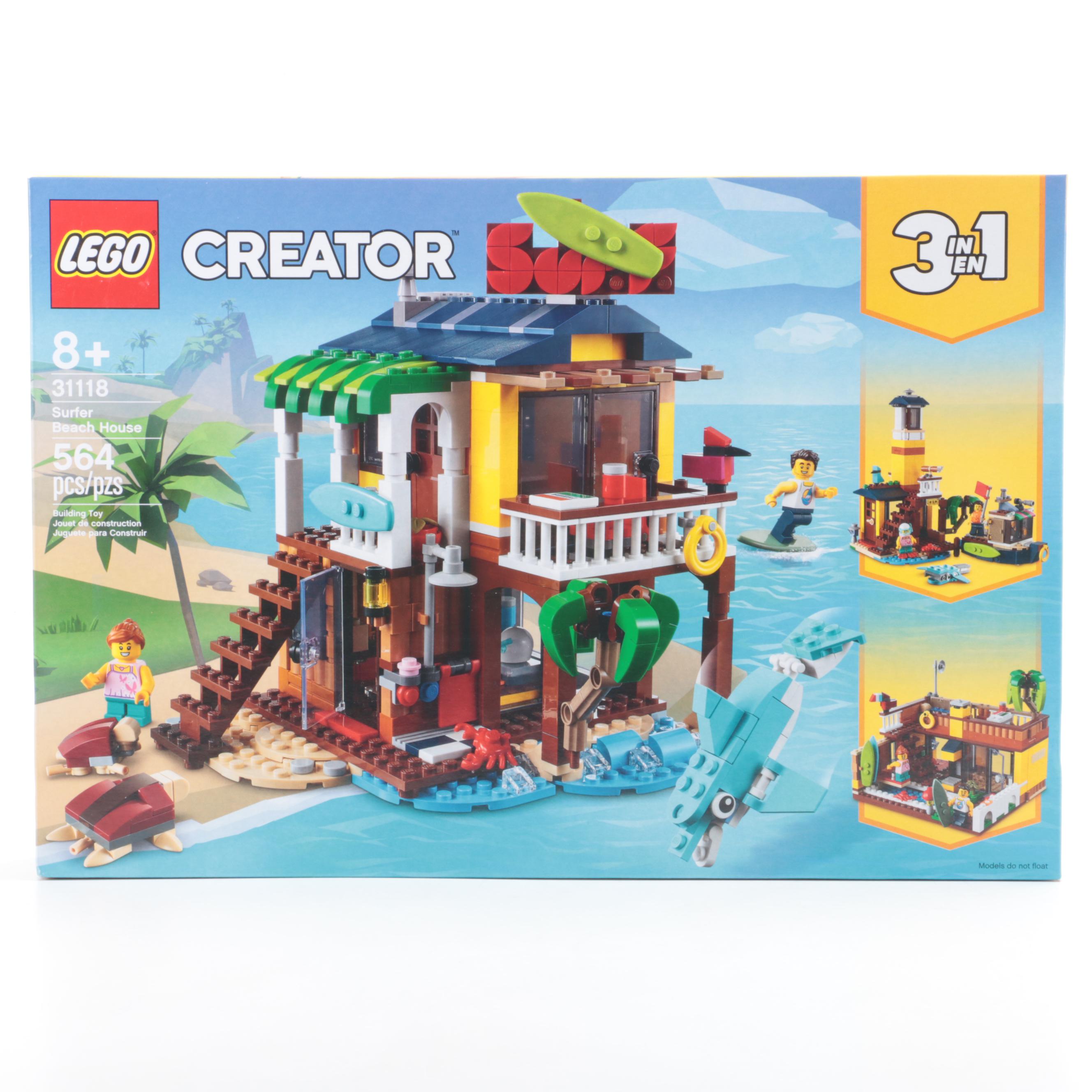 LEGO CITY and Creator Beach and Boating Building Kits