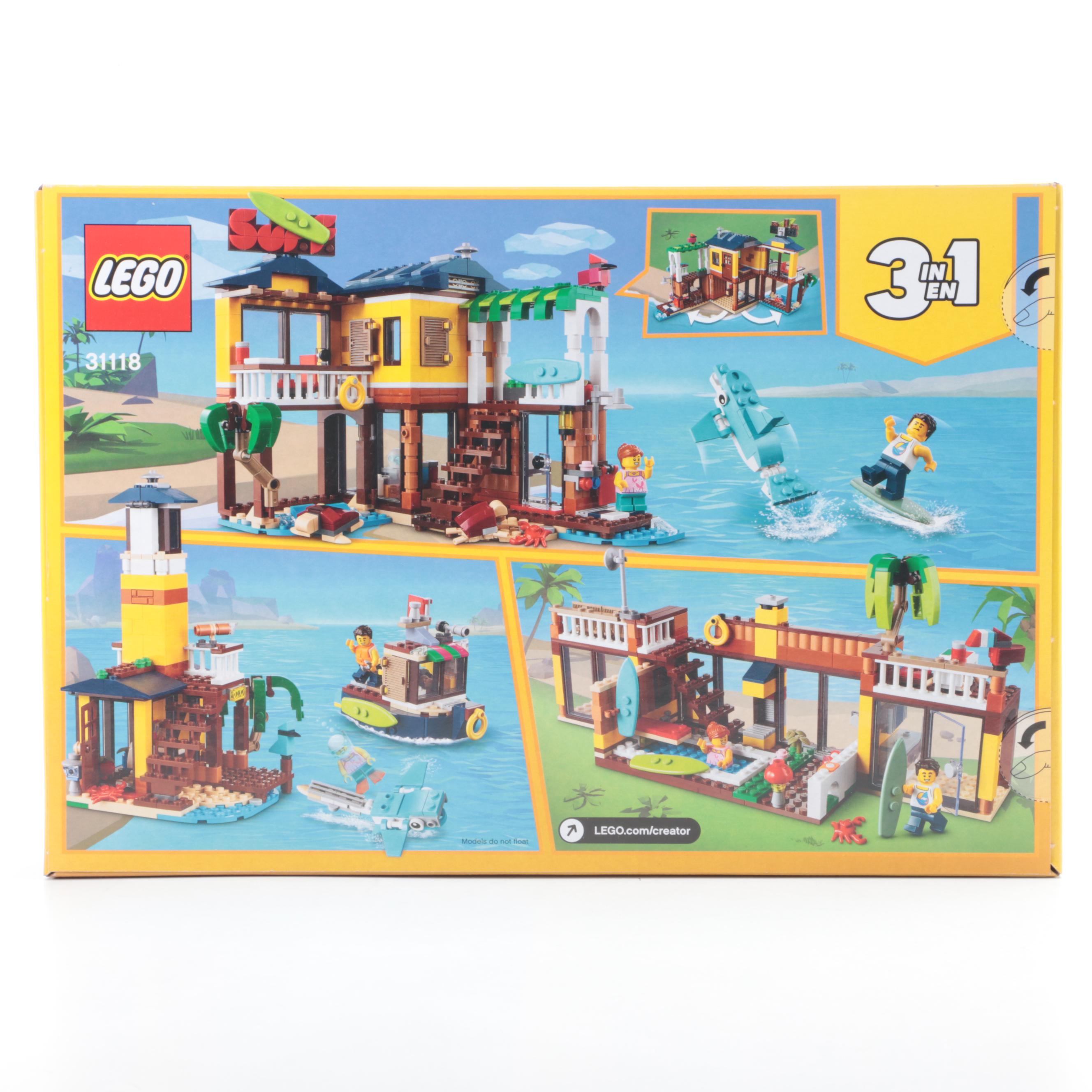 LEGO CITY and Creator Beach and Boating Building Kits