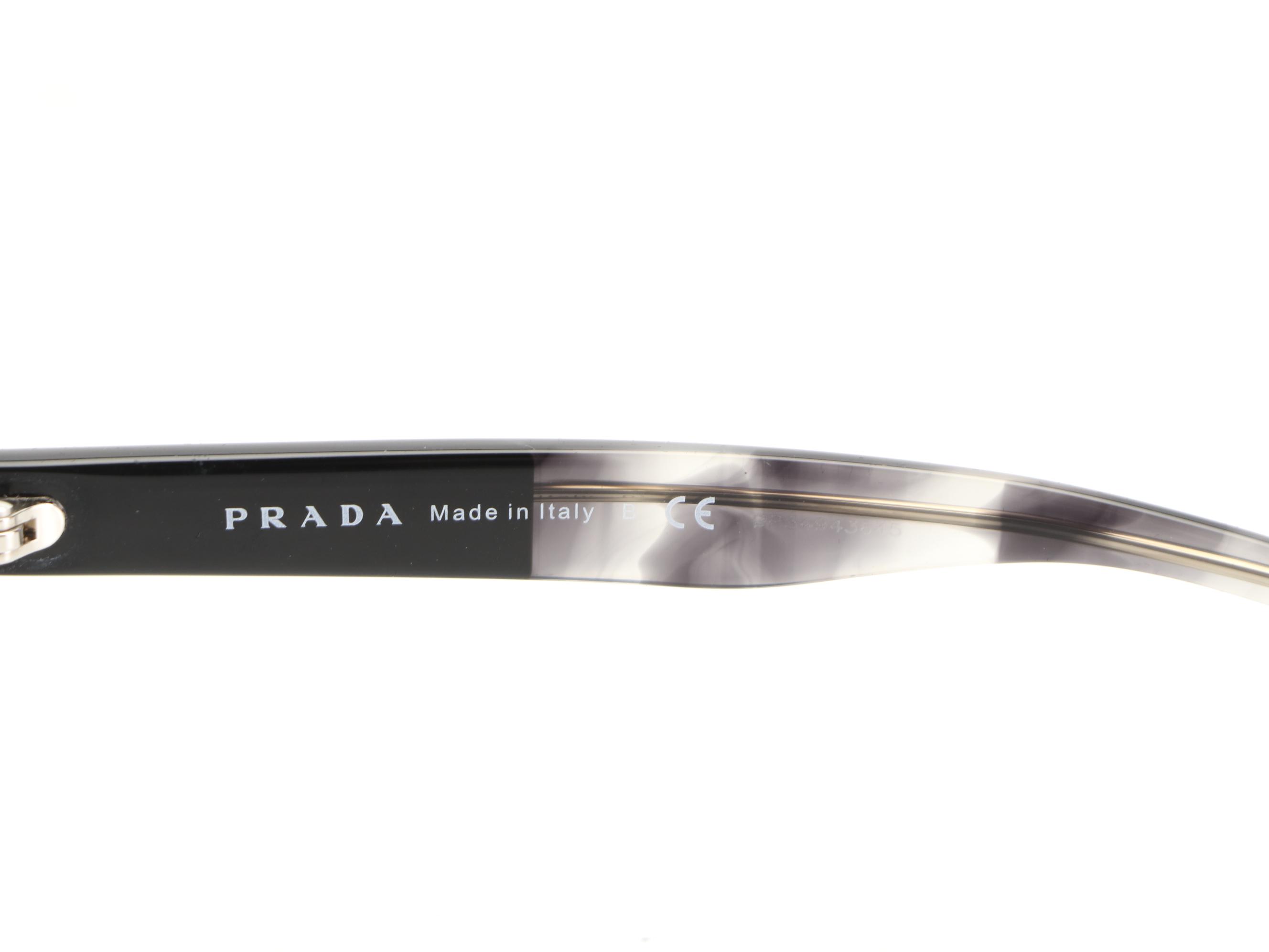 Prada SPR16T Eyeglasses in Grey Havana with Case