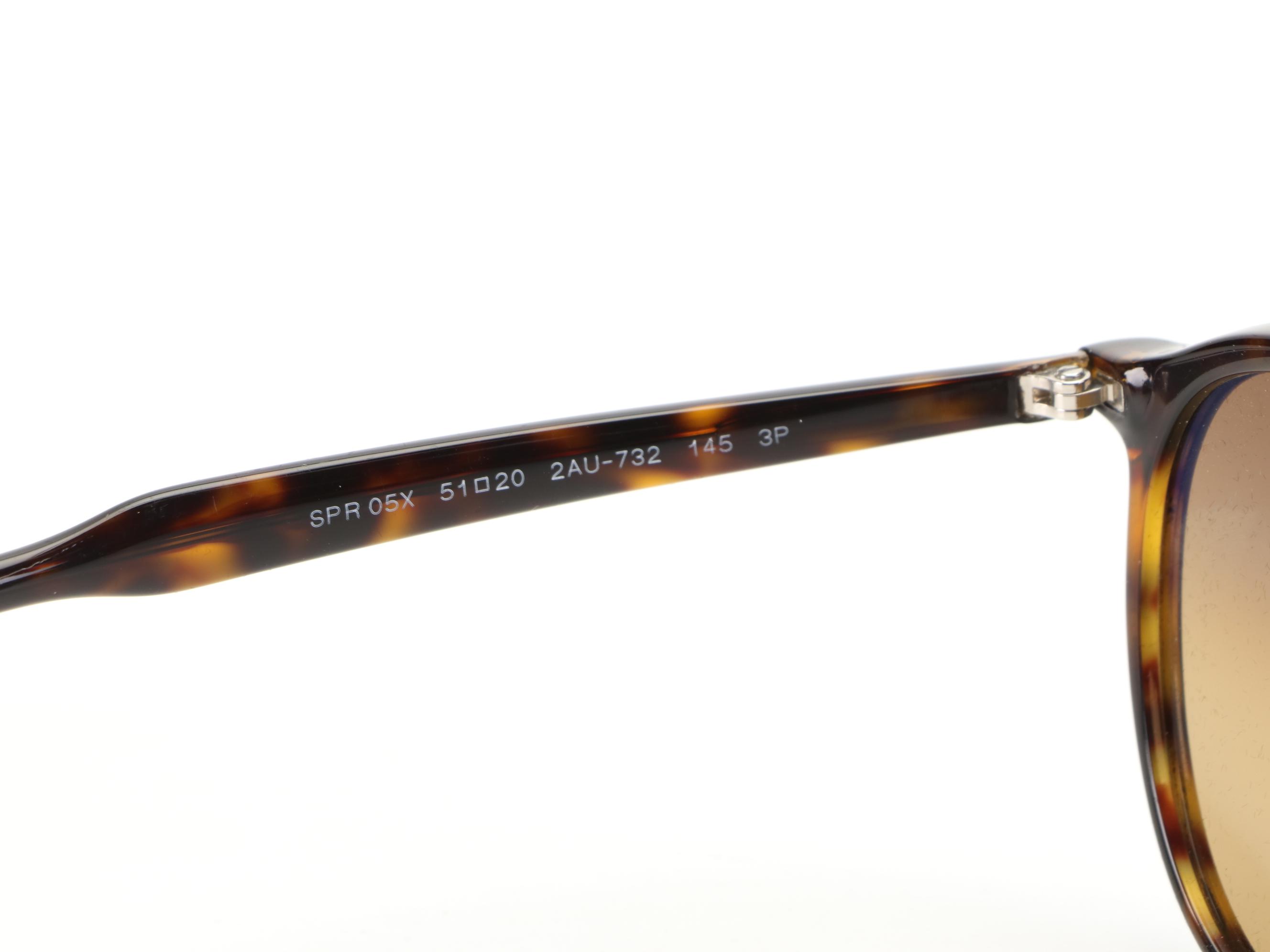 Prada SPR05X Polarized Sunglasses in Havana with Case and Box