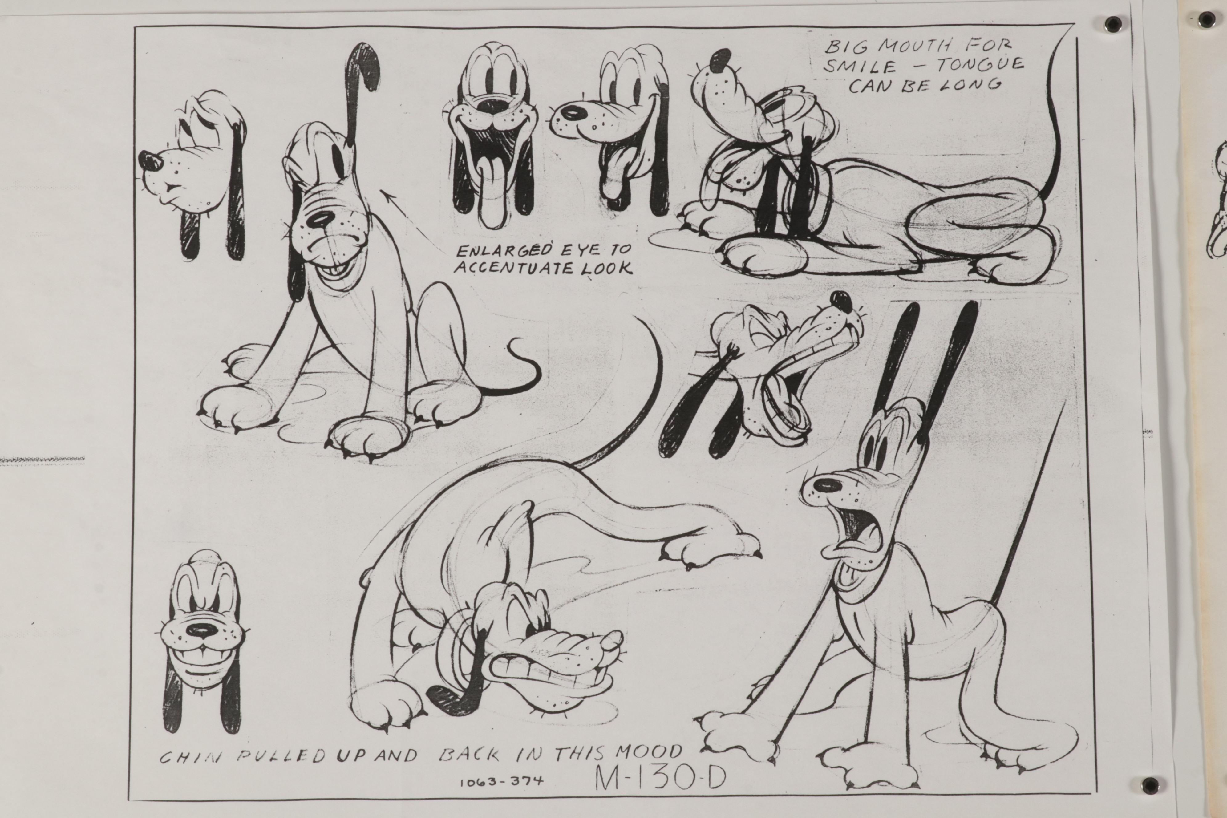 Character Model Sketches Lithographs After Walt Disney and Charles Schulz