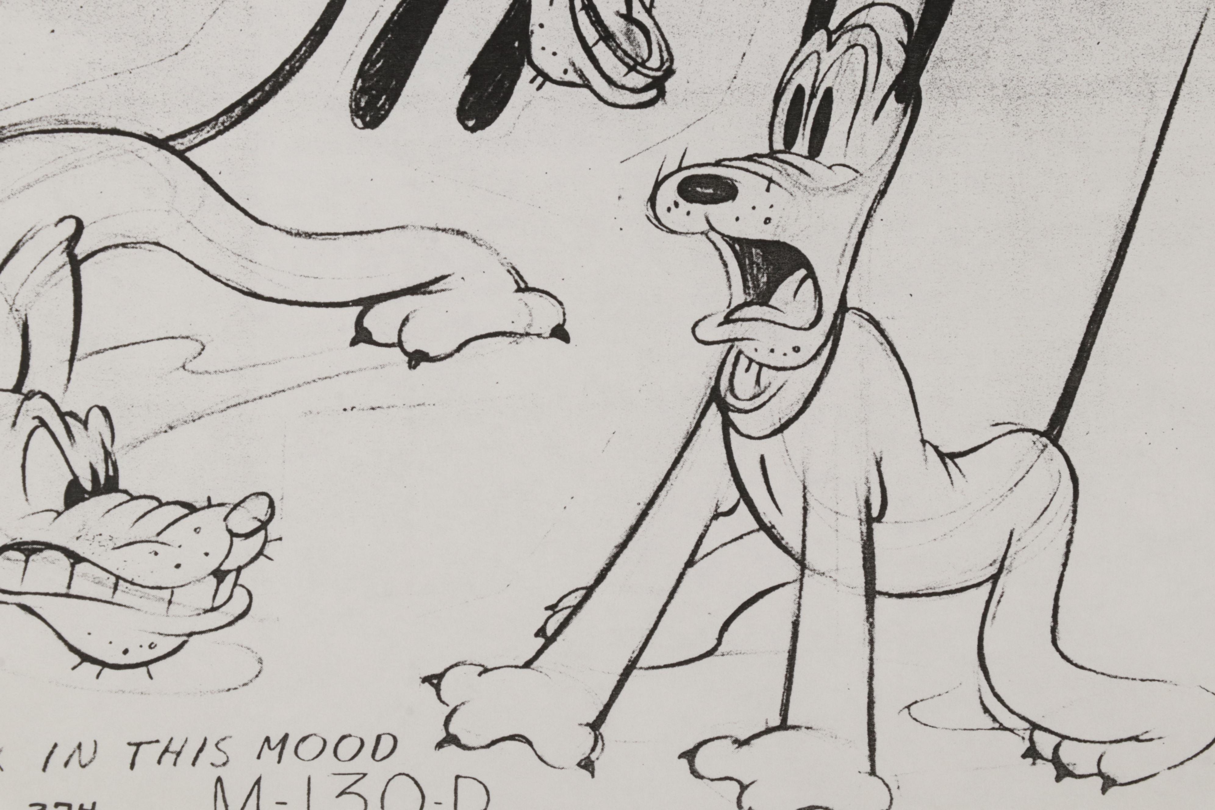 Character Model Sketches Lithographs After Walt Disney and Charles Schulz