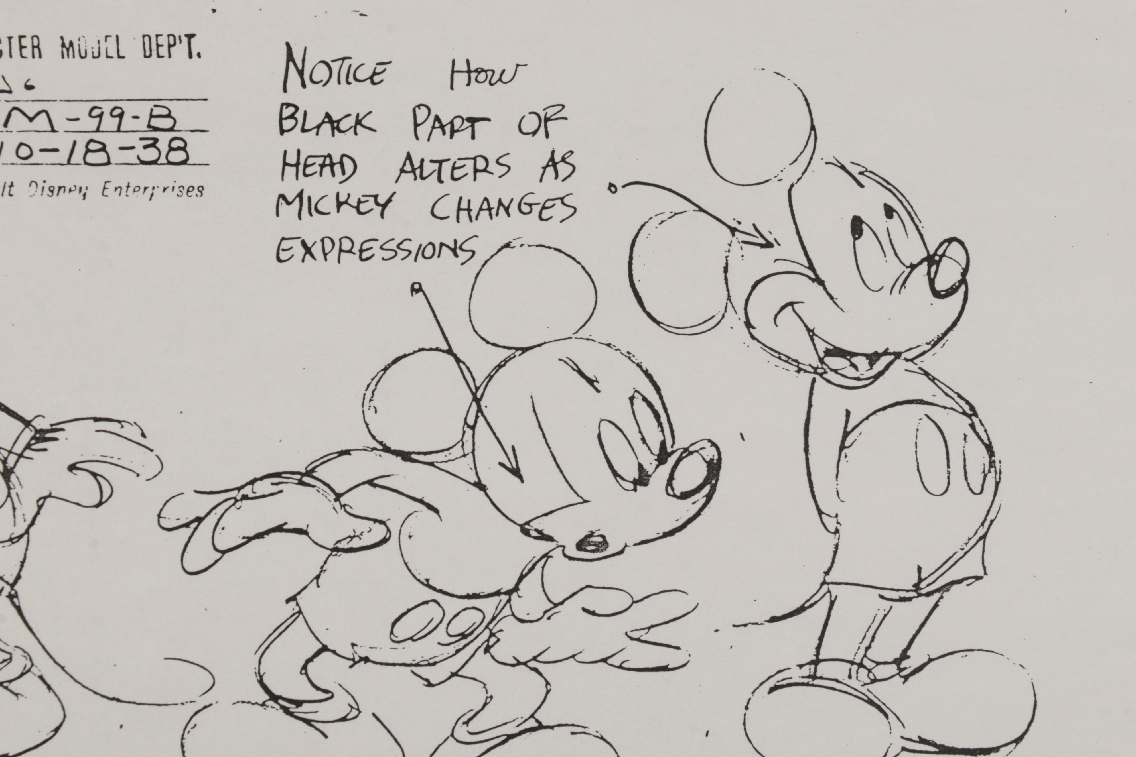 Character Model Sketches Lithographs After Walt Disney and Charles Schulz