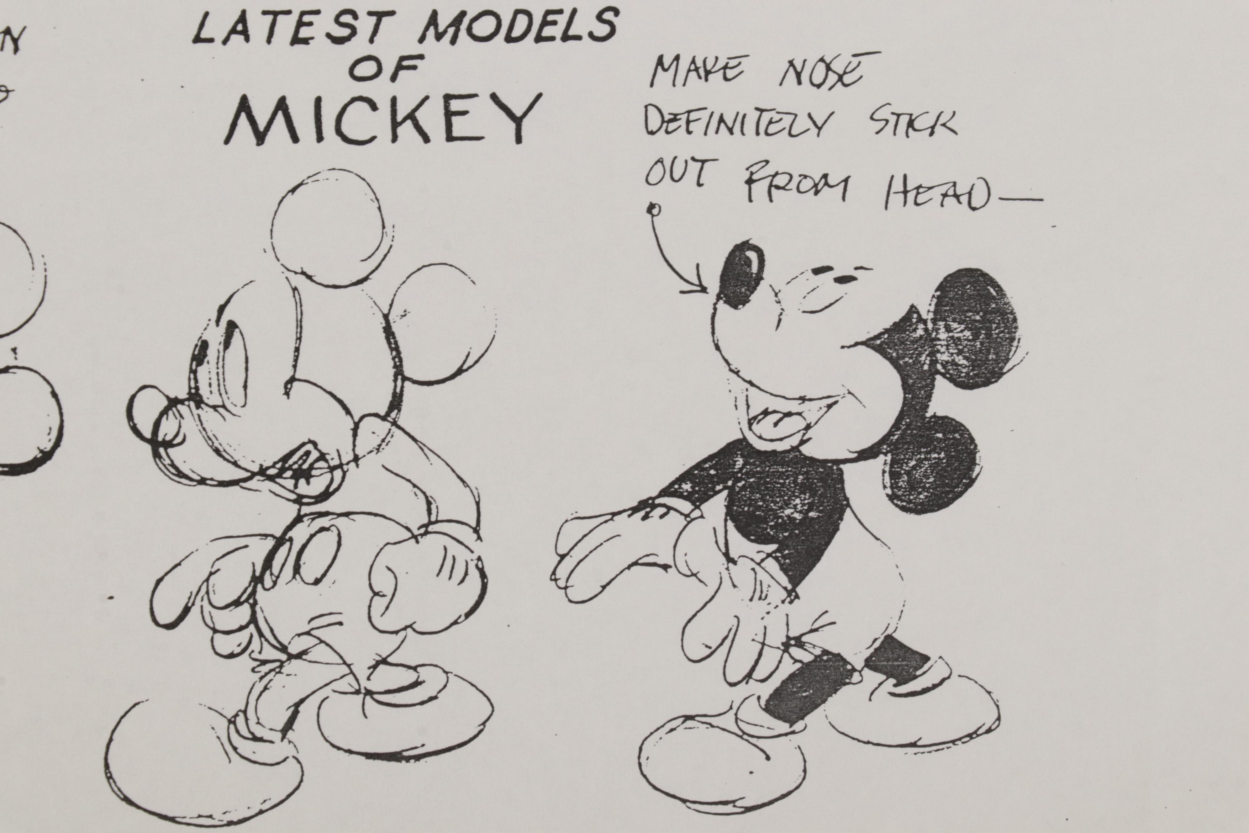 Character Model Sketches Lithographs After Walt Disney and Charles Schulz