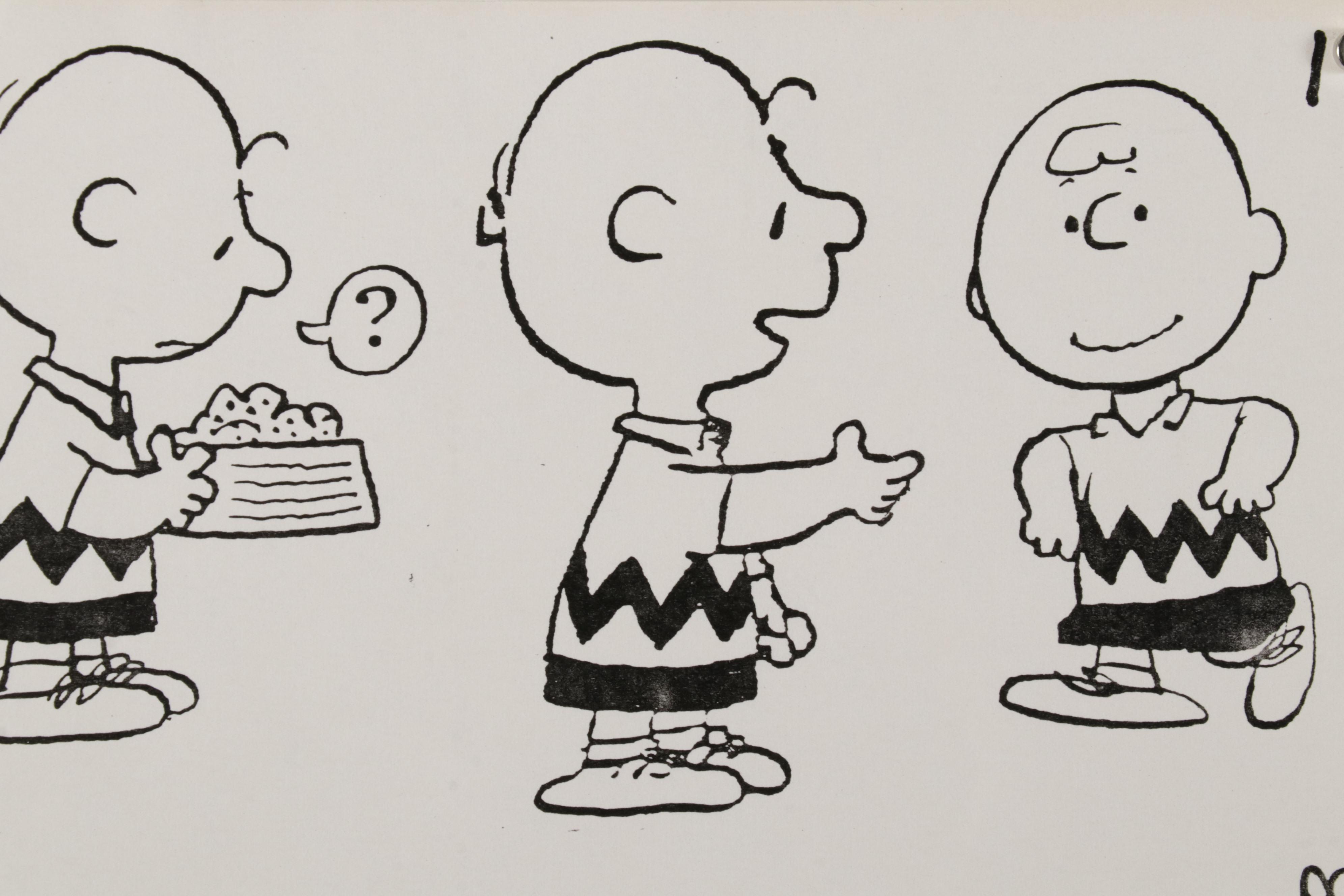 Character Model Sketches Lithographs After Walt Disney and Charles Schulz