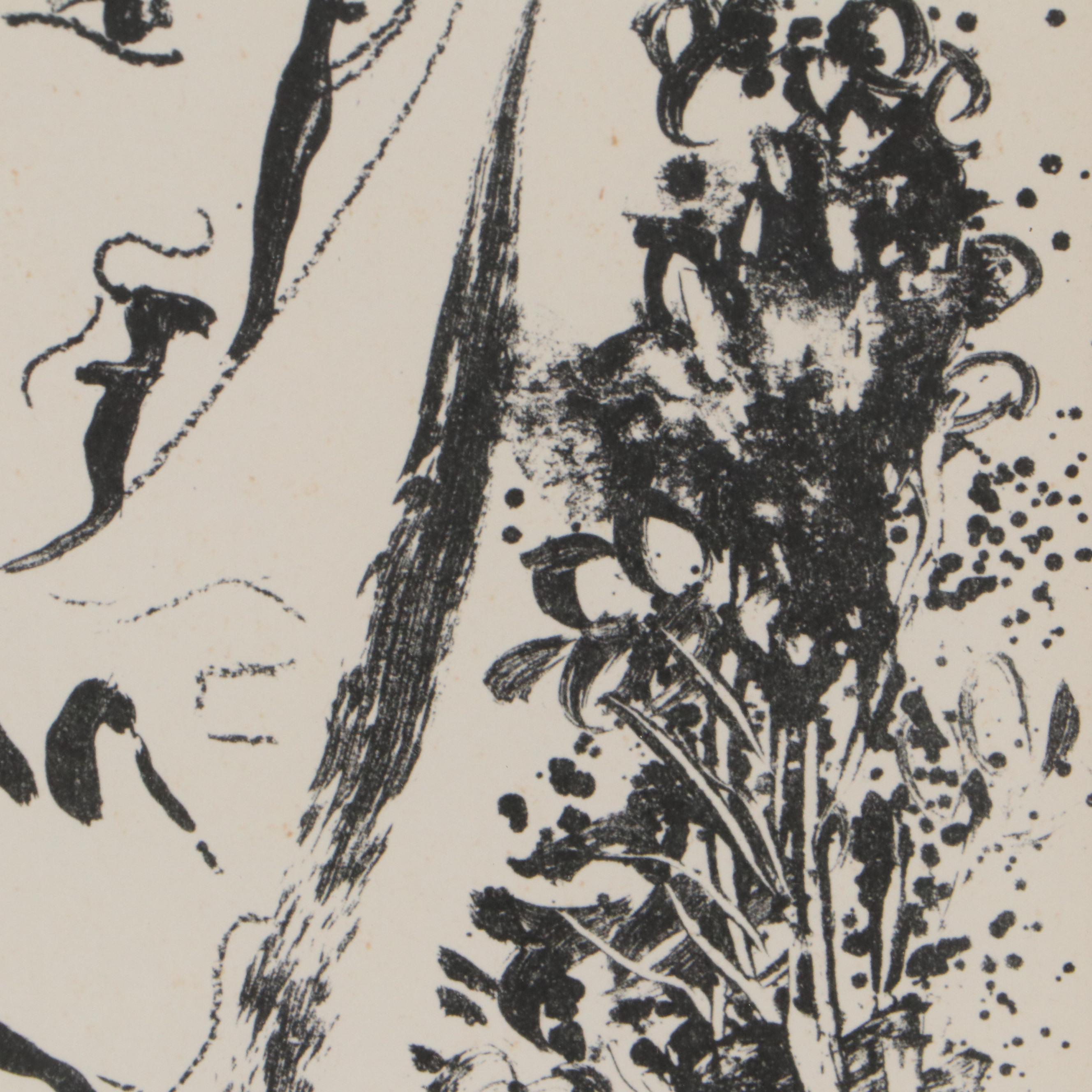 Marc Chagall Lithograph "Devant le Tableau," 1963