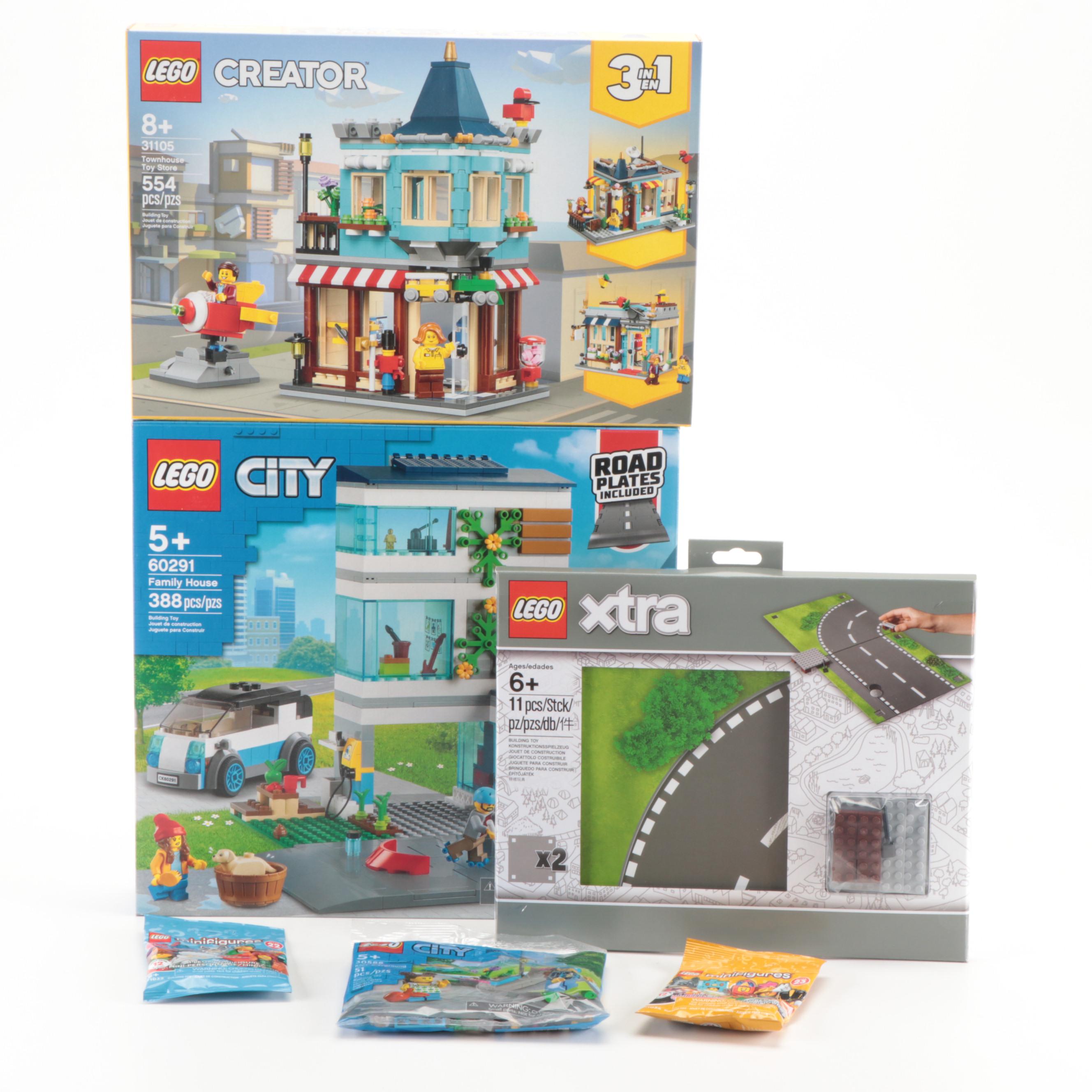 LEGO Family House, Townhouse Toy Store, Roadways, Minifigures and More Toy Sets