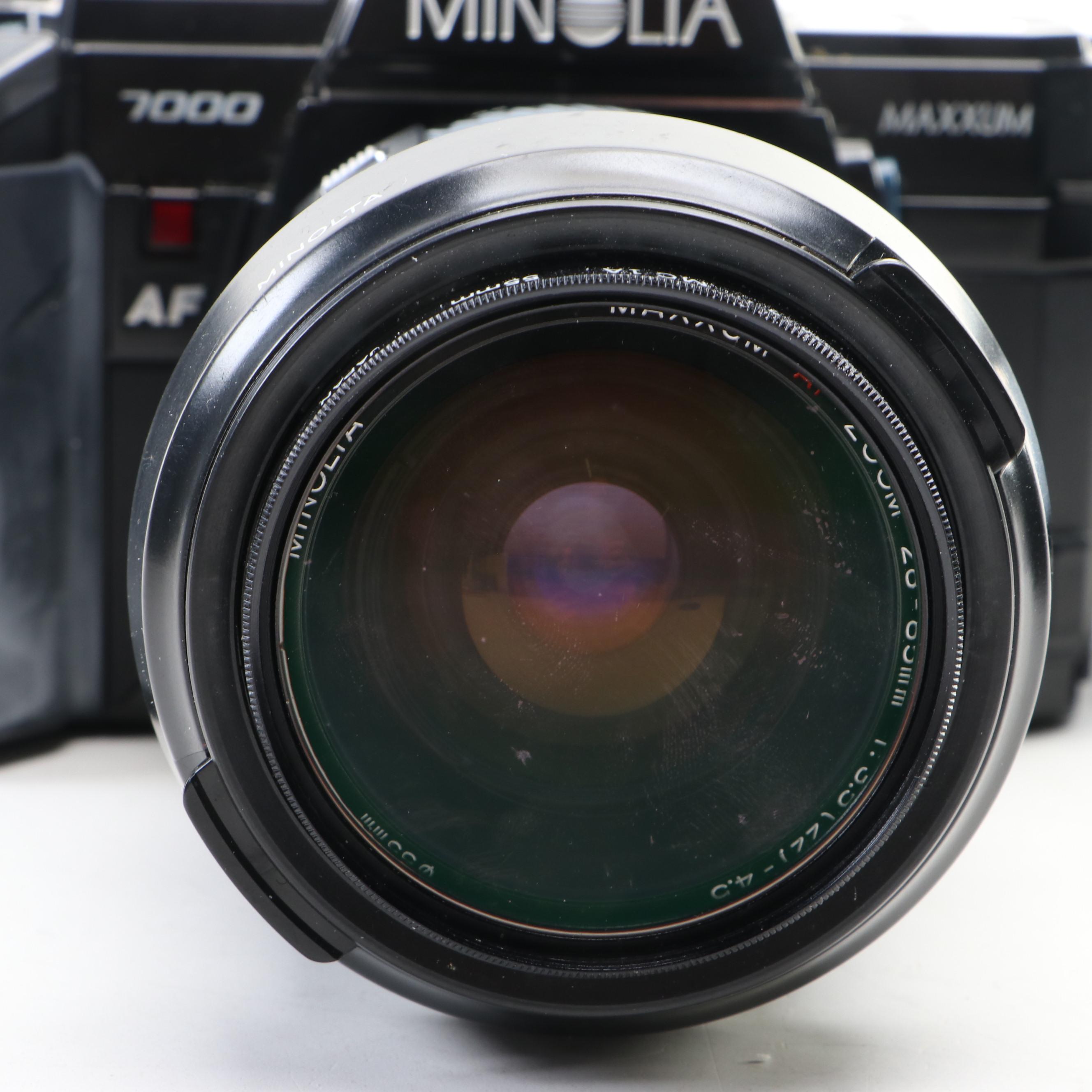 Minolta Maxxum 7000 35mm SLR Camera with 28-85mm Zoom Lens and More