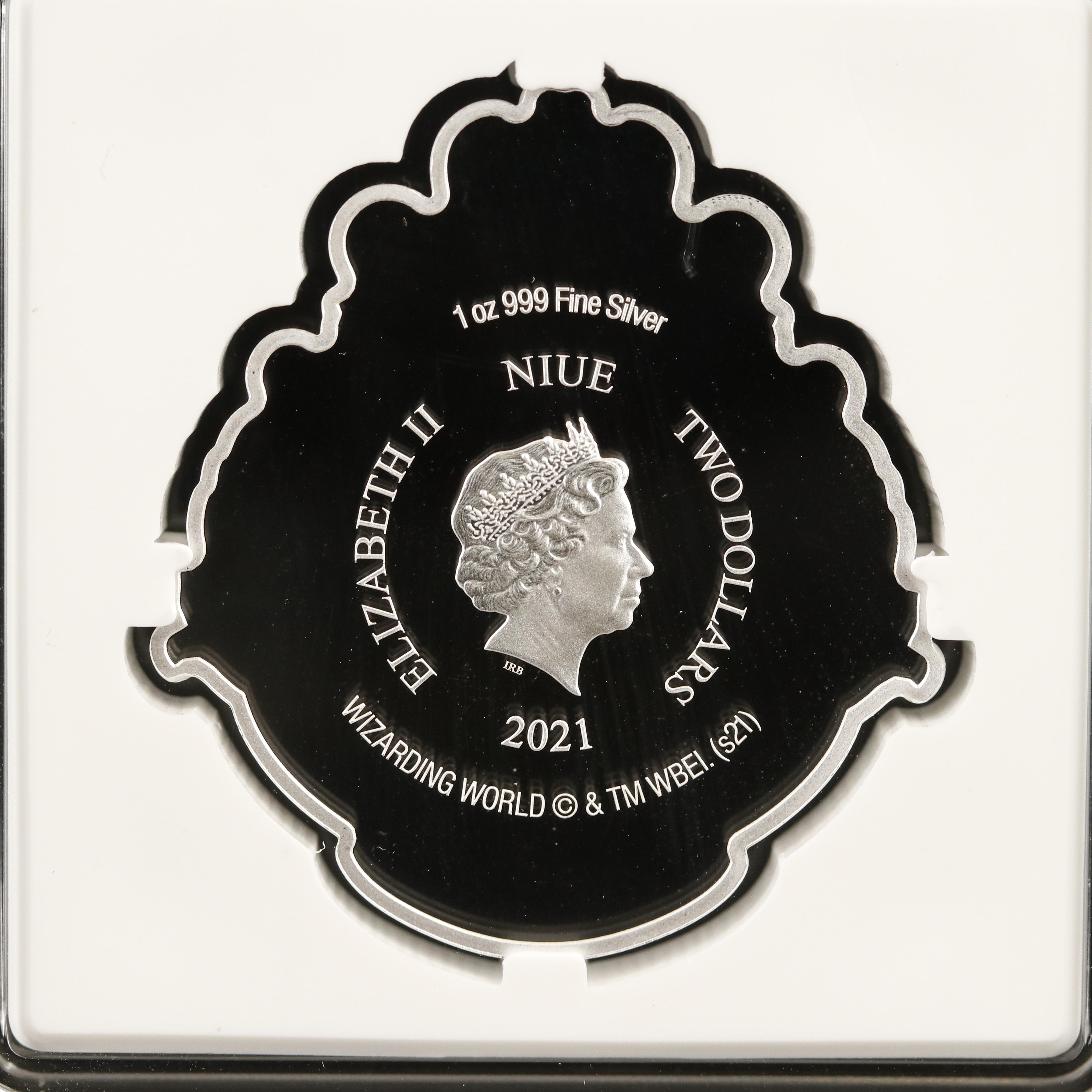 2021 Harry Potter Hogwarts Crest 1-Oz. Fine Silver Coin