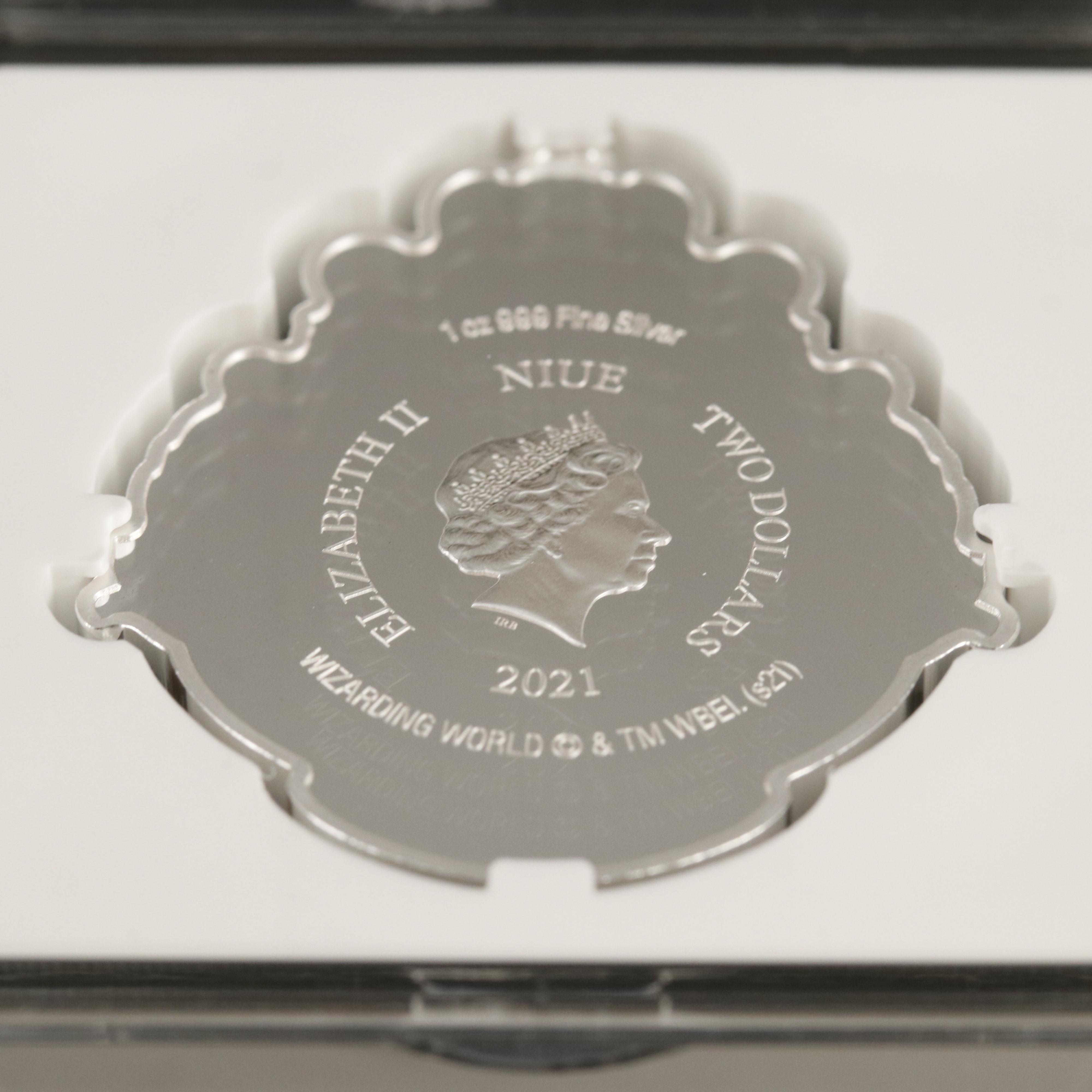 2021 Harry Potter Hogwarts Crest 1-Oz. Fine Silver Coin