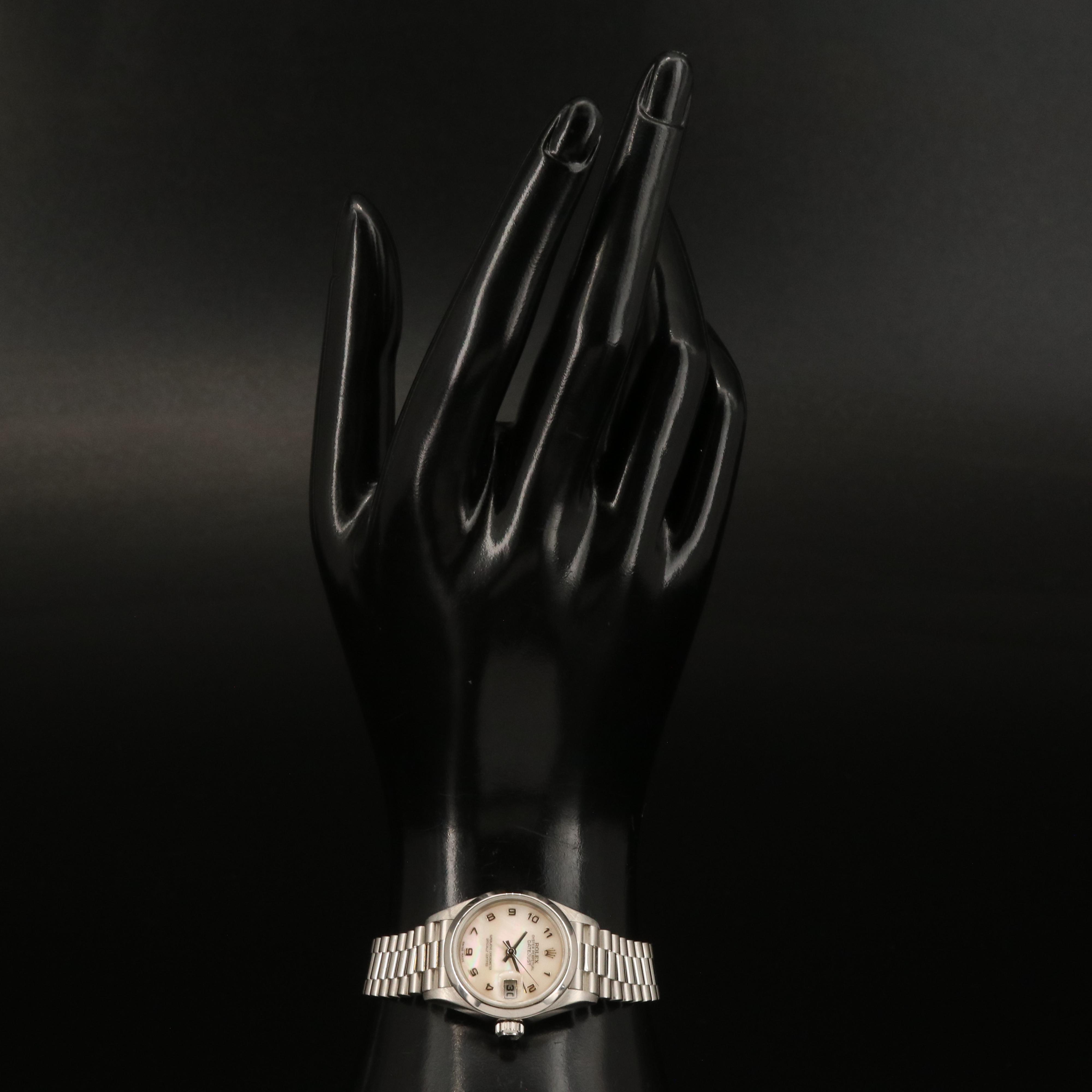 1996 Platinum Rolex Presidential with Factory Mother of Pearl Dial Watch