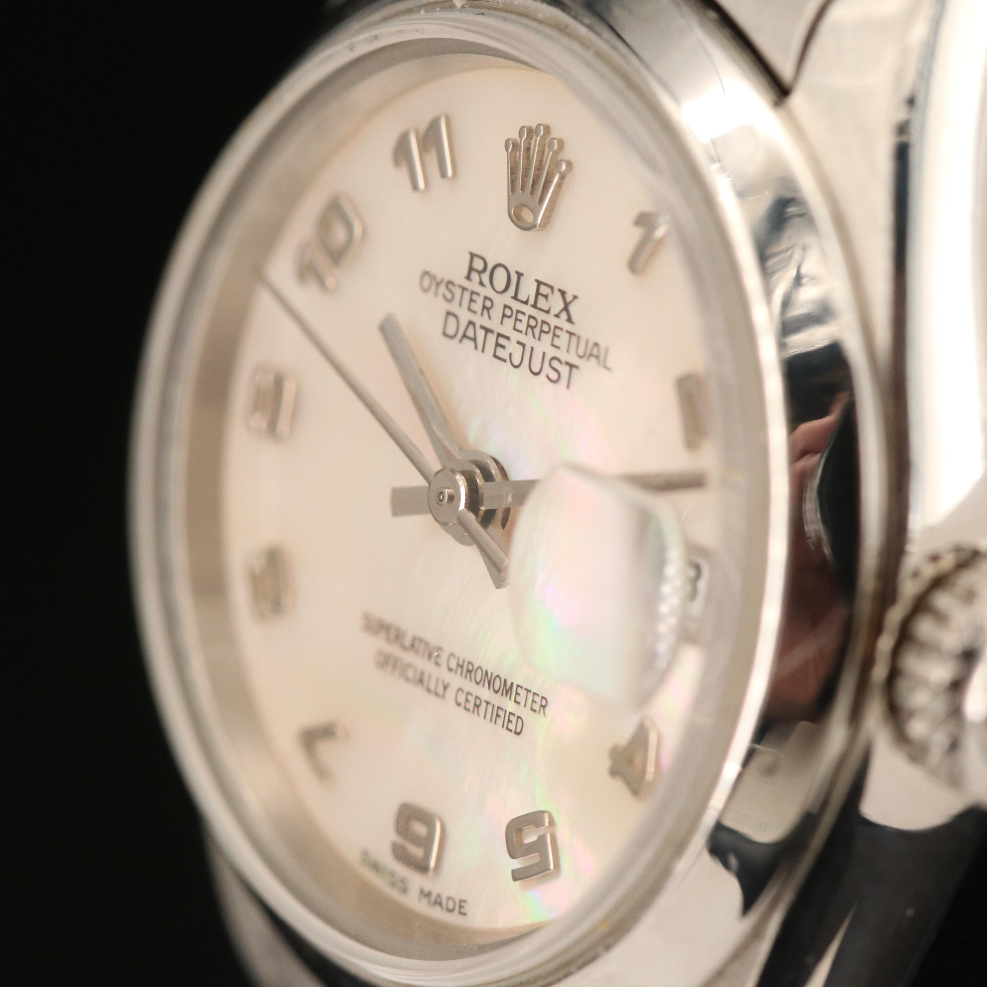 1996 Platinum Rolex Presidential with Factory Mother of Pearl Dial Watch