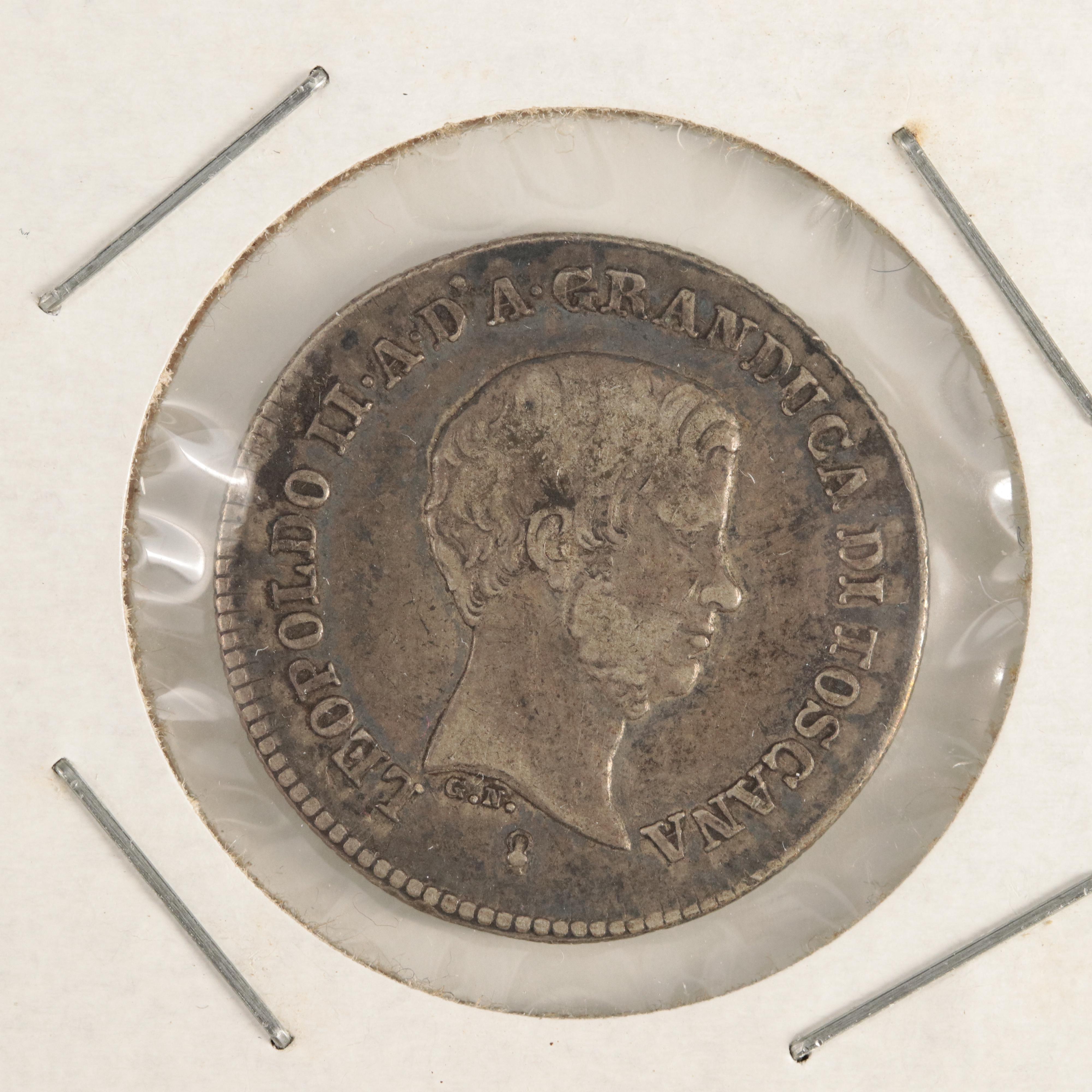 Two Silver Italian Coins From Tuscany