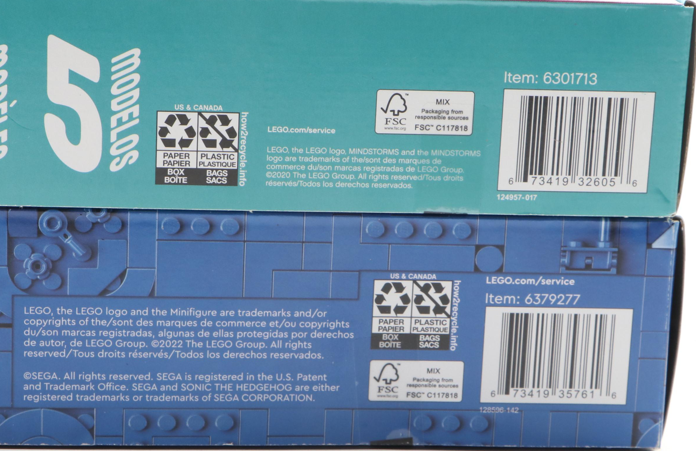 LEGO IDEAS Sonic, Creator and Mindstorms Building Sets