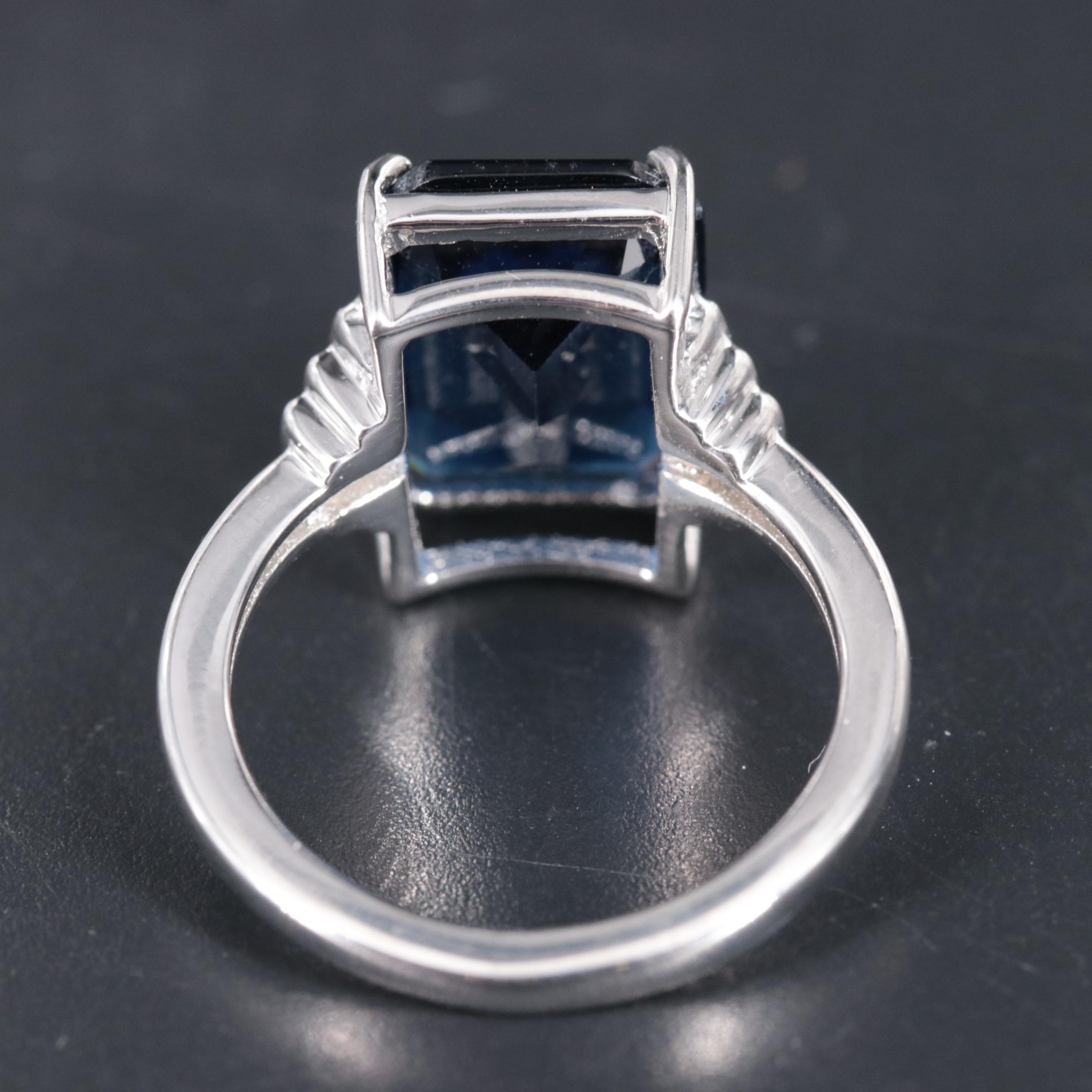Sterling Silver Sapphire Ring