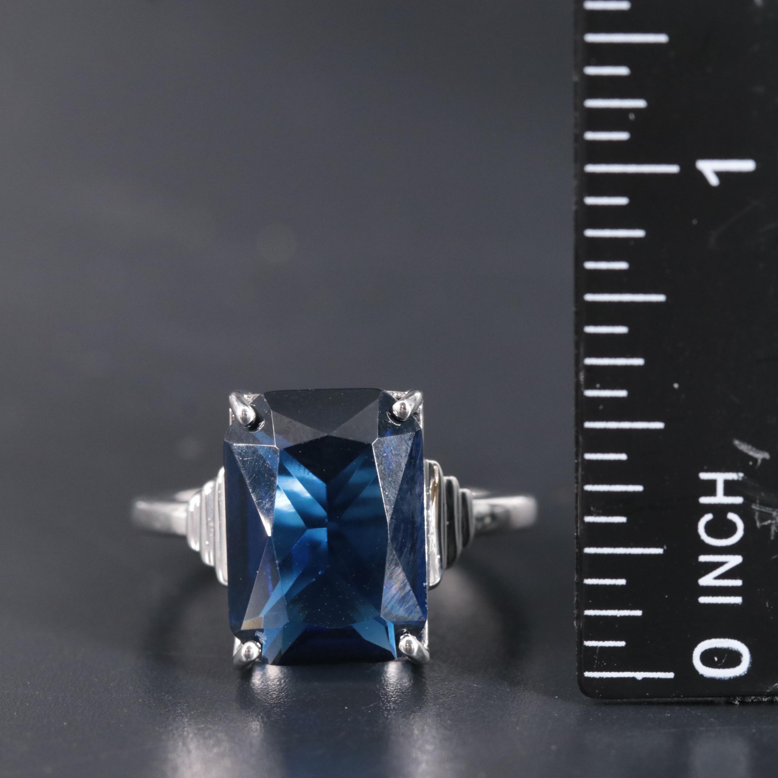 Sterling Silver Sapphire Ring