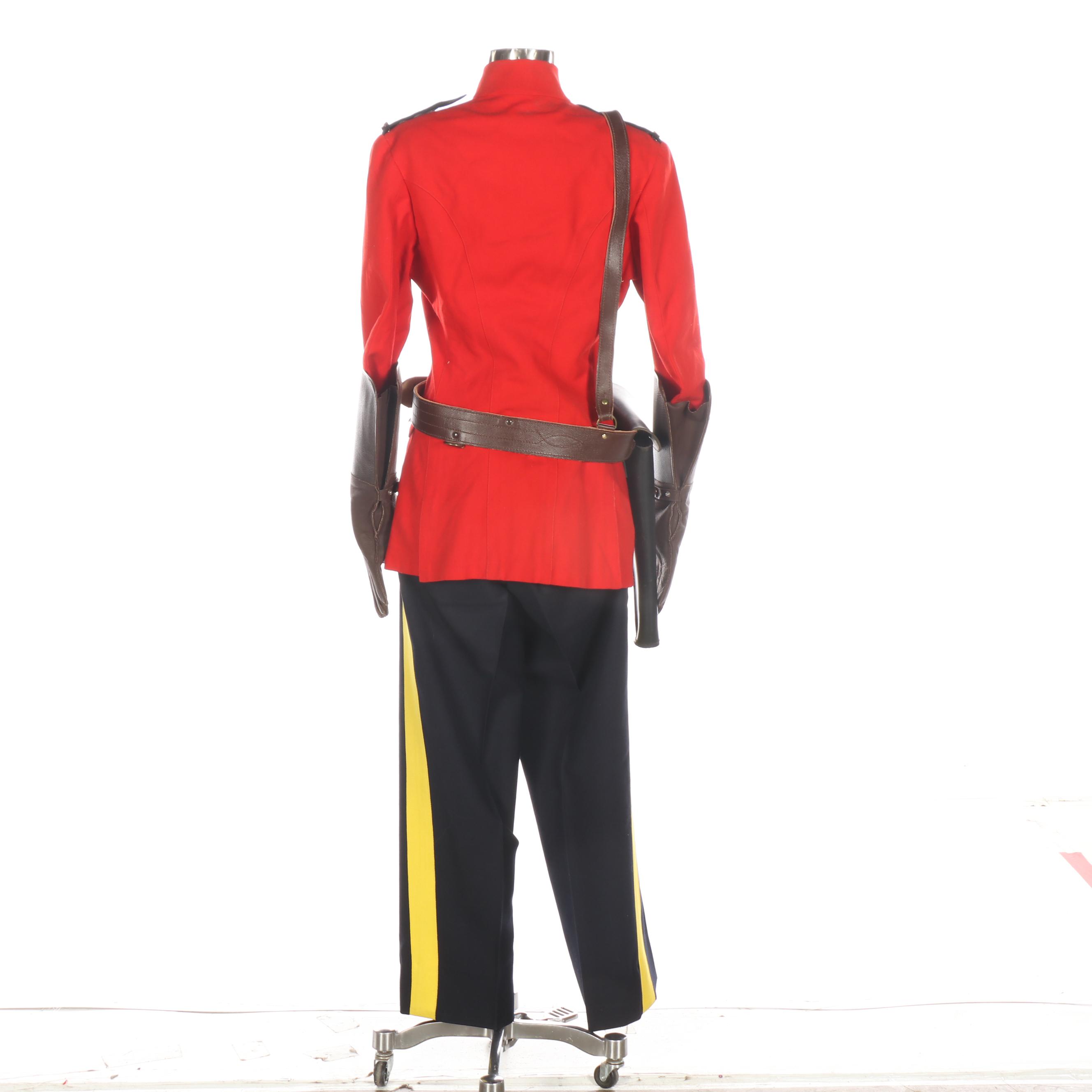 Royal Canadian Mounted Police Uniform and Canadian Army Sheepskin Fur Hat
