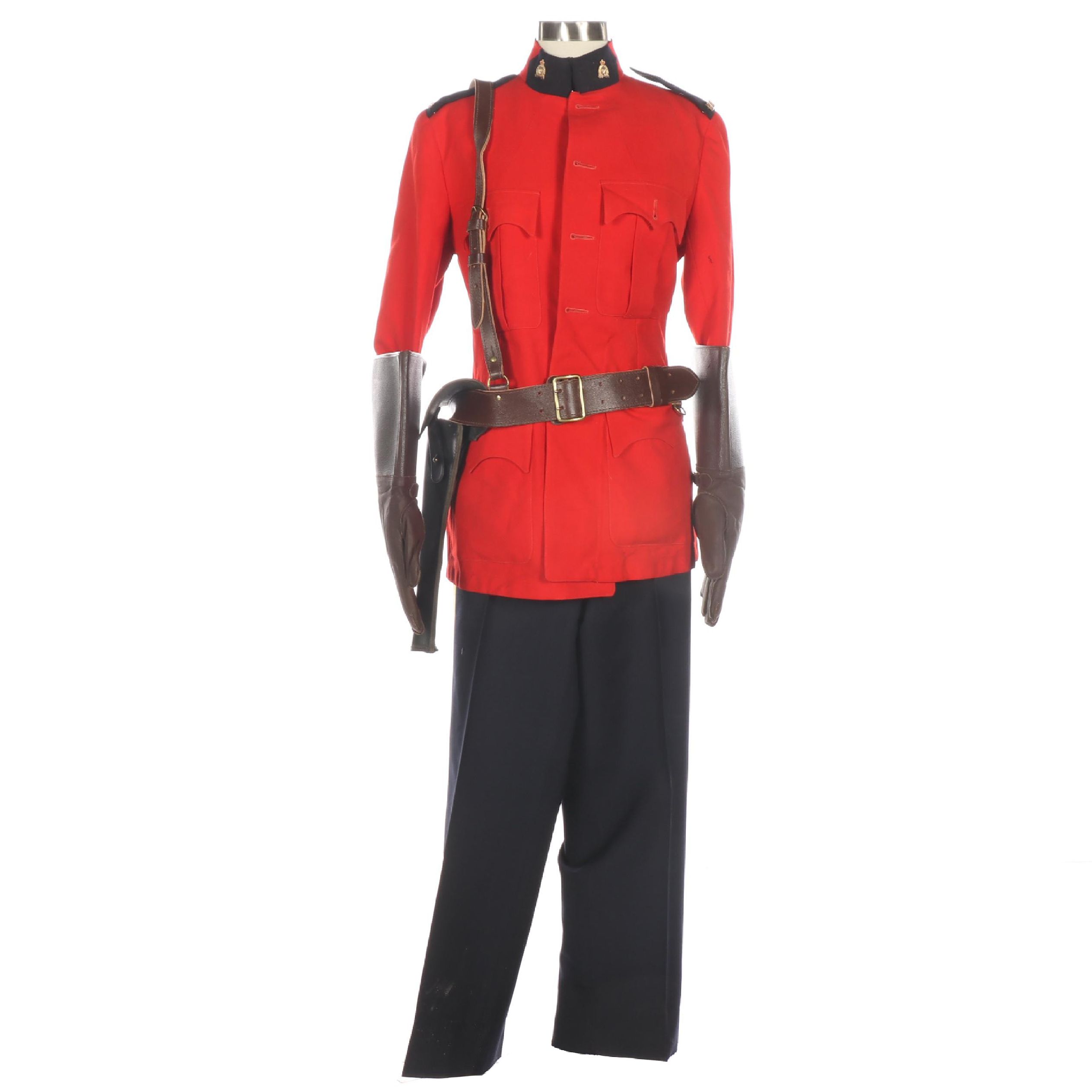 Royal Canadian Mounted Police Uniform and Canadian Army Sheepskin Fur Hat
