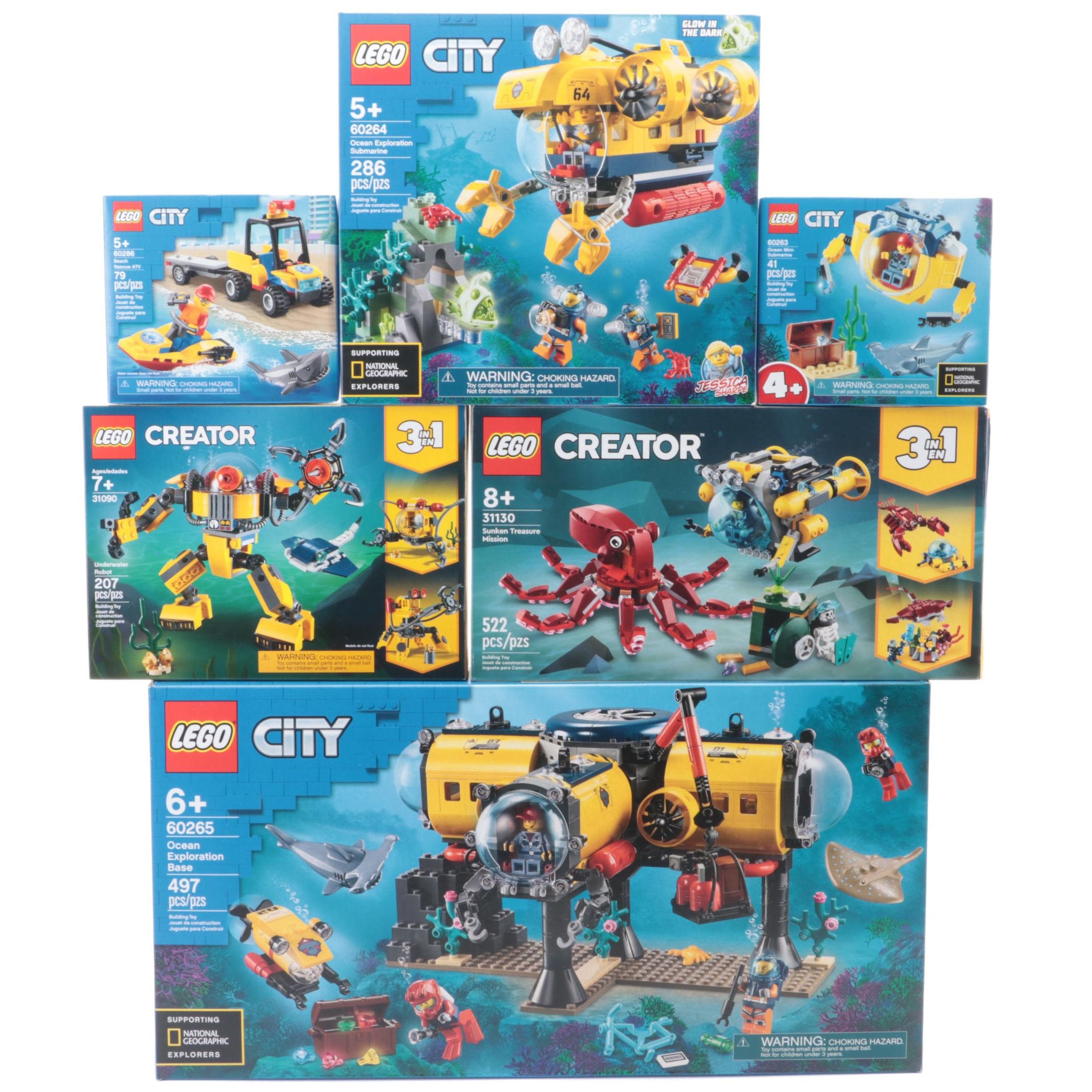 LEGO Creator and CITY Ocean Exploration Building Sets