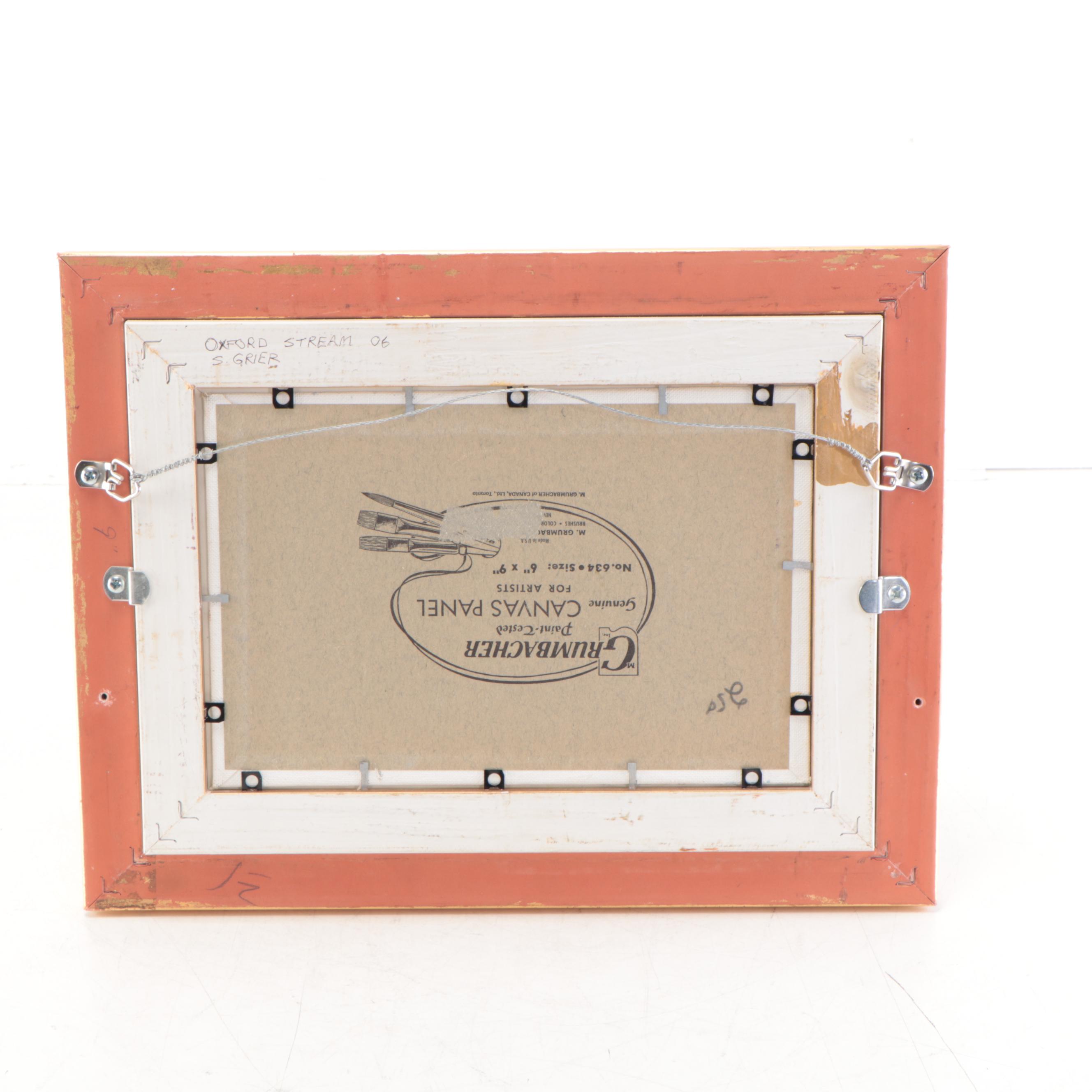 Susan Grier Oil Painting "Oxford Stream," 2006