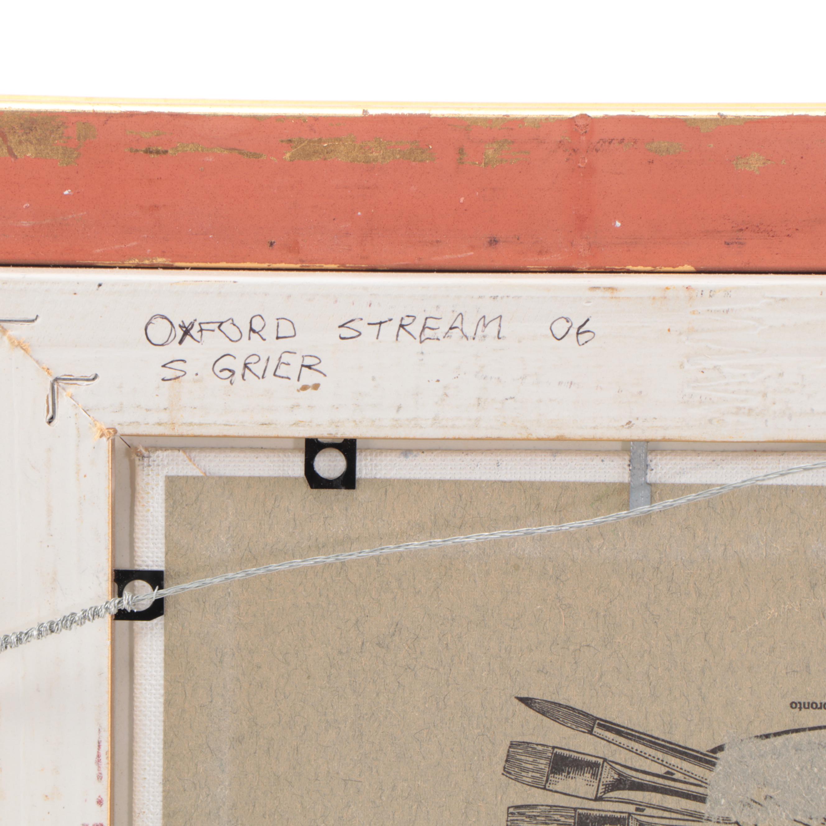 Susan Grier Oil Painting "Oxford Stream," 2006