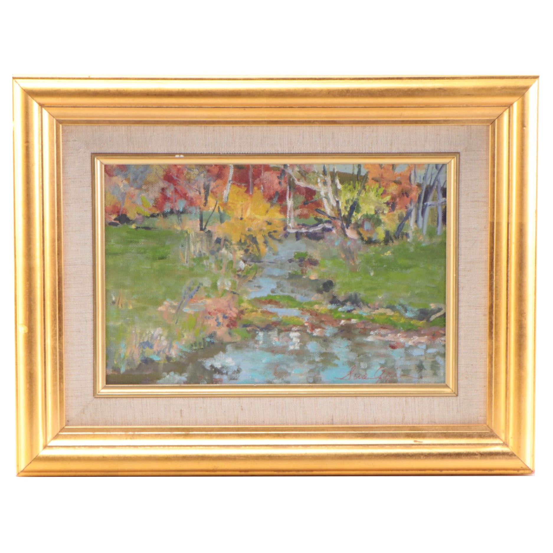 Susan Grier Oil Painting "Oxford Stream," 2006