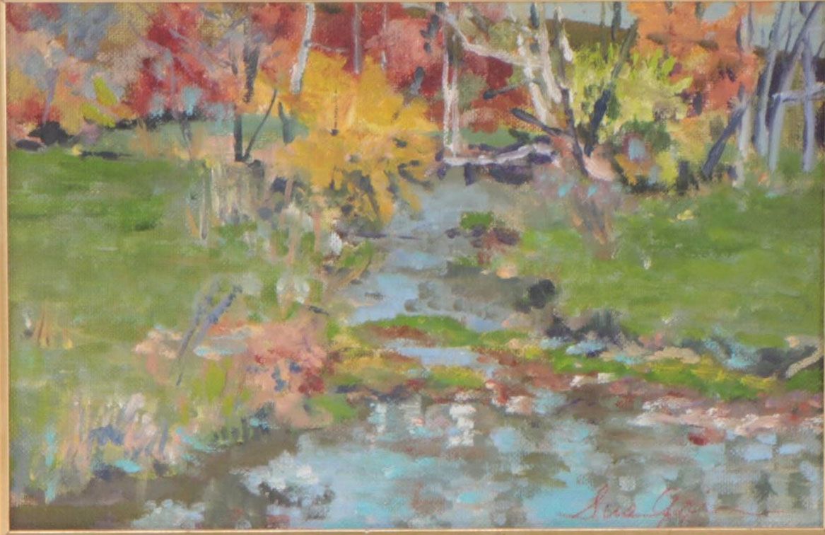 Susan Grier Oil Painting "Oxford Stream," 2006