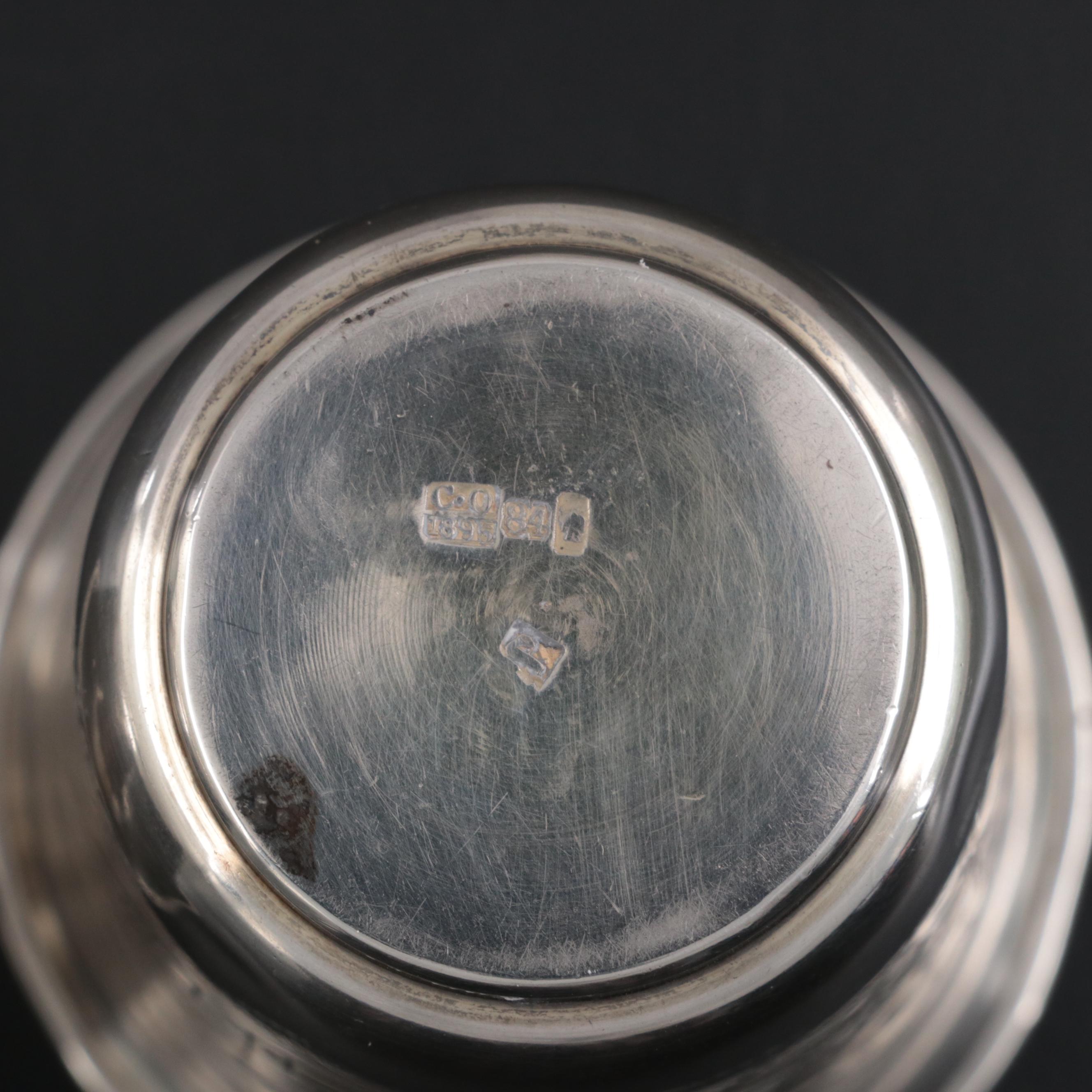 Russian Chased .875 Silver Vodka Cups, Late 19th Century