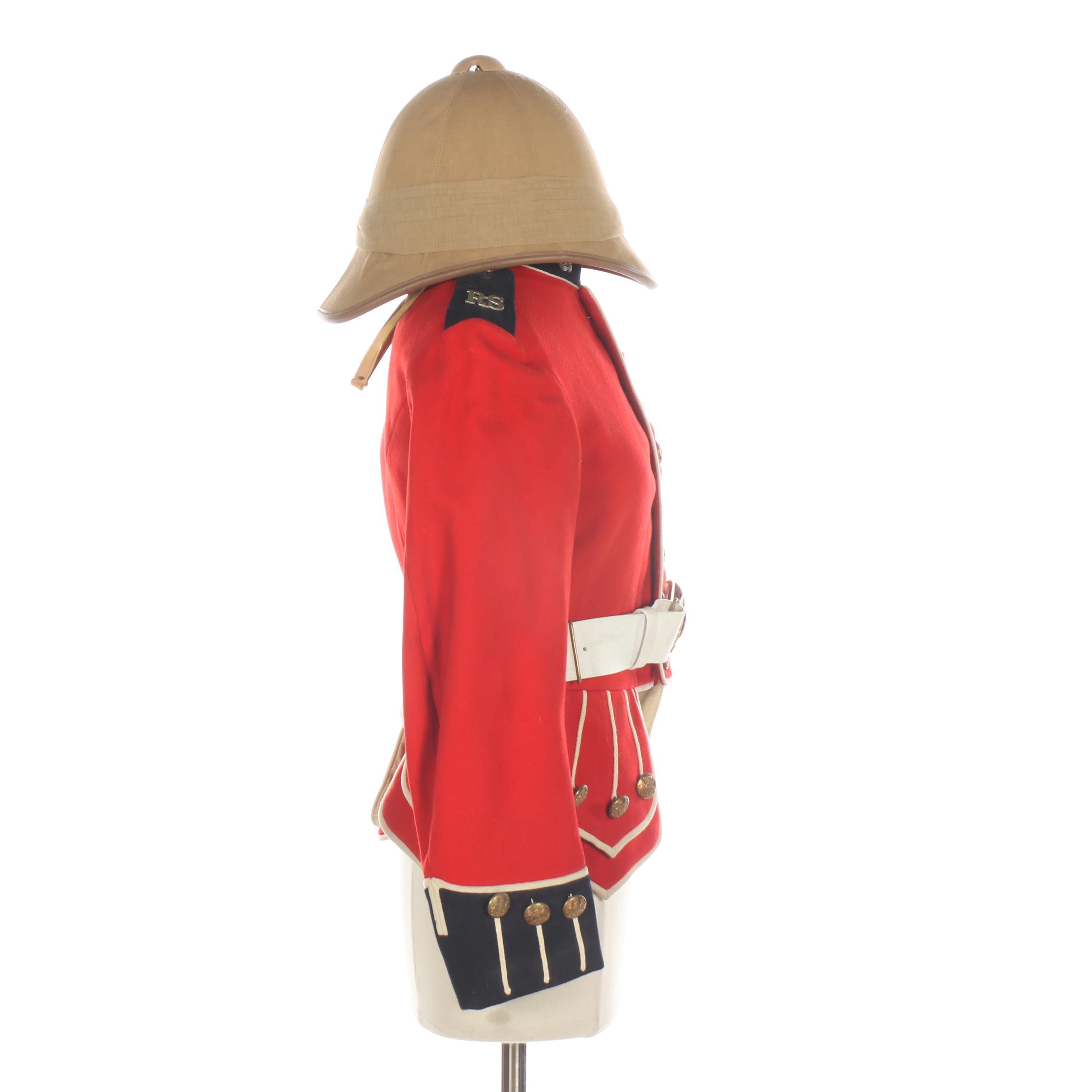 Pre-WWI Era British Army Royal Scots Tunic with Tropical Pith Helmet