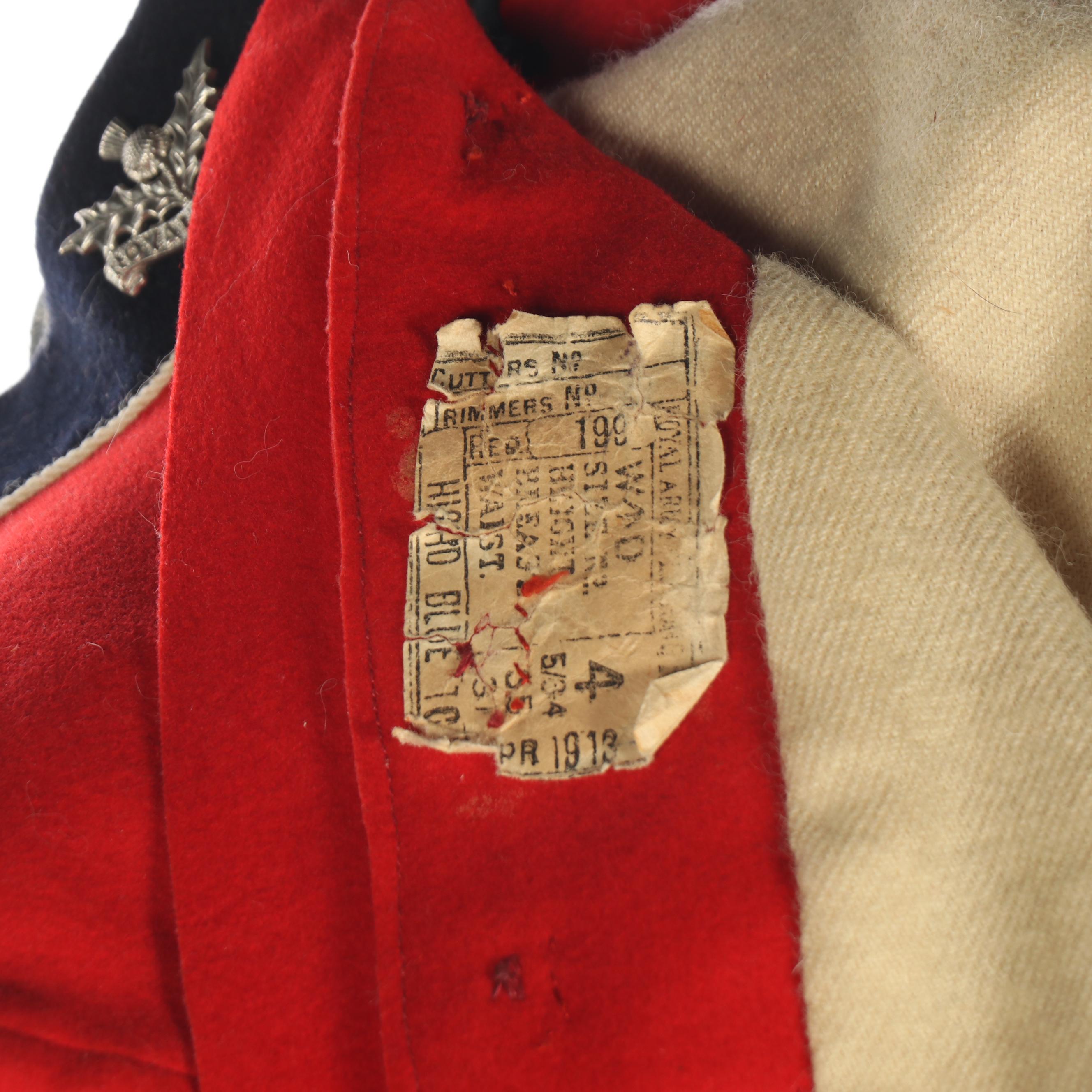 Pre-WWI Era British Army Royal Scots Tunic with Tropical Pith Helmet