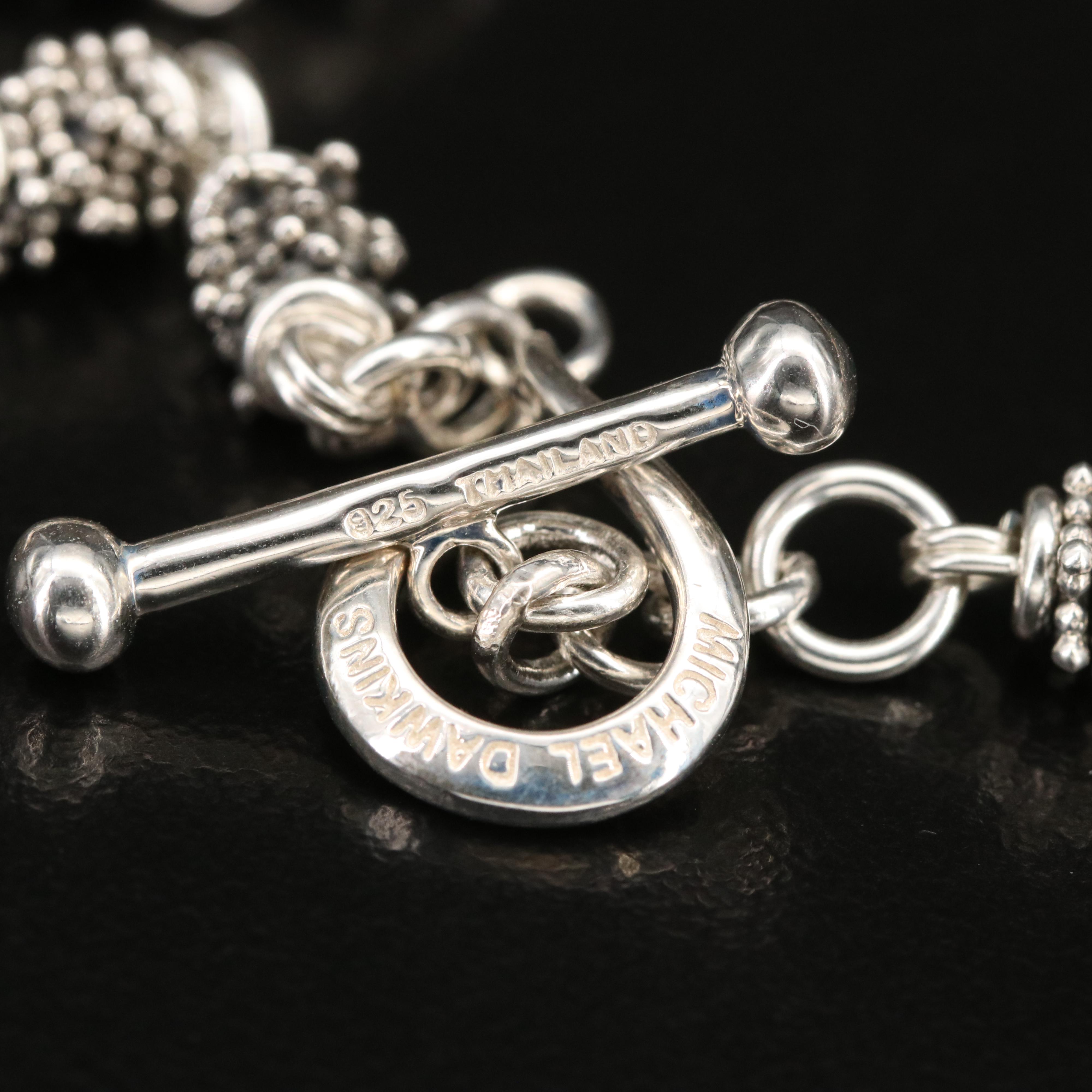 Michael Dawkins Sterling Necklace Including Quartz Mother-of-Pearl Doublet