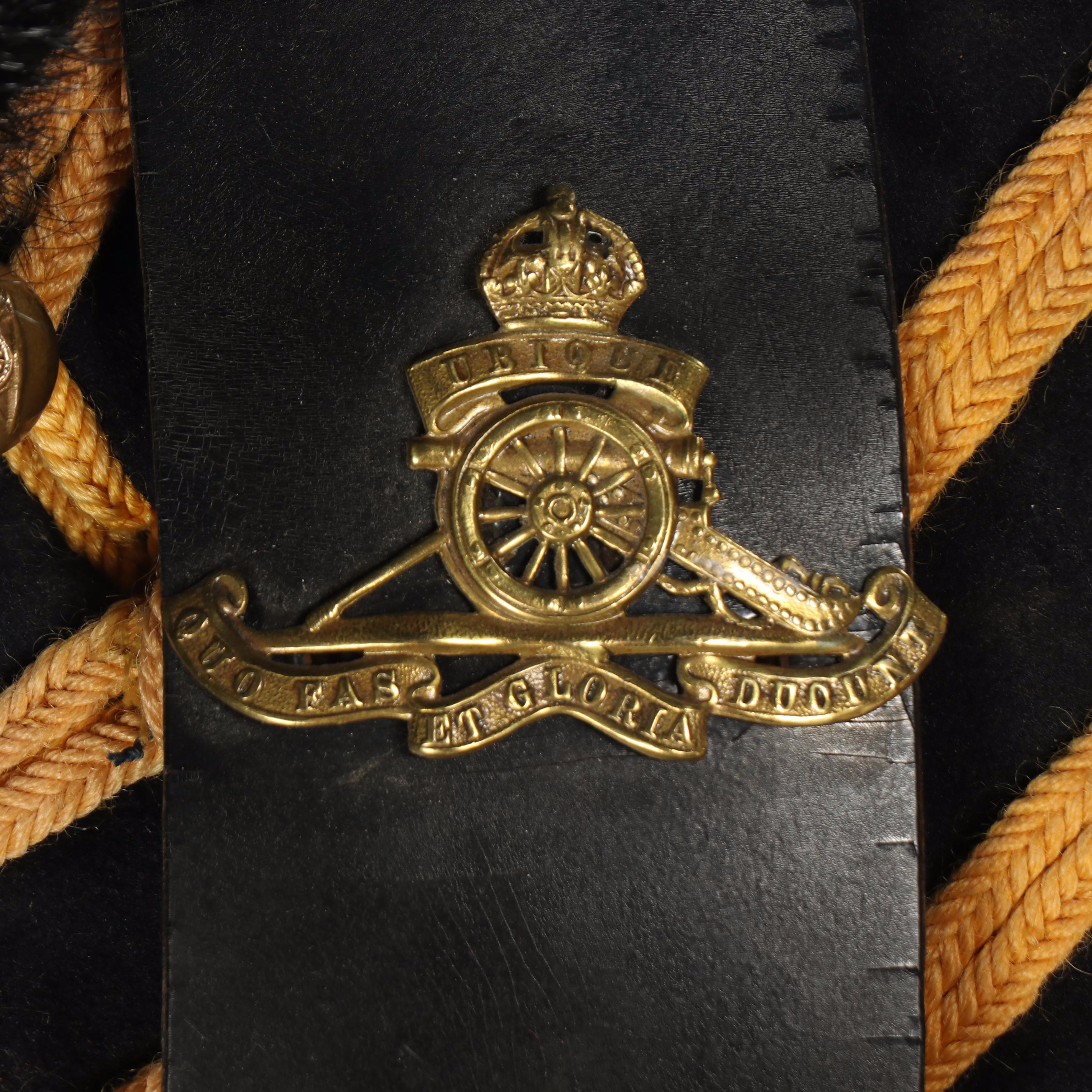 British Royal Horse Artillery Uniform and Bearskin Busby Hat with Plume